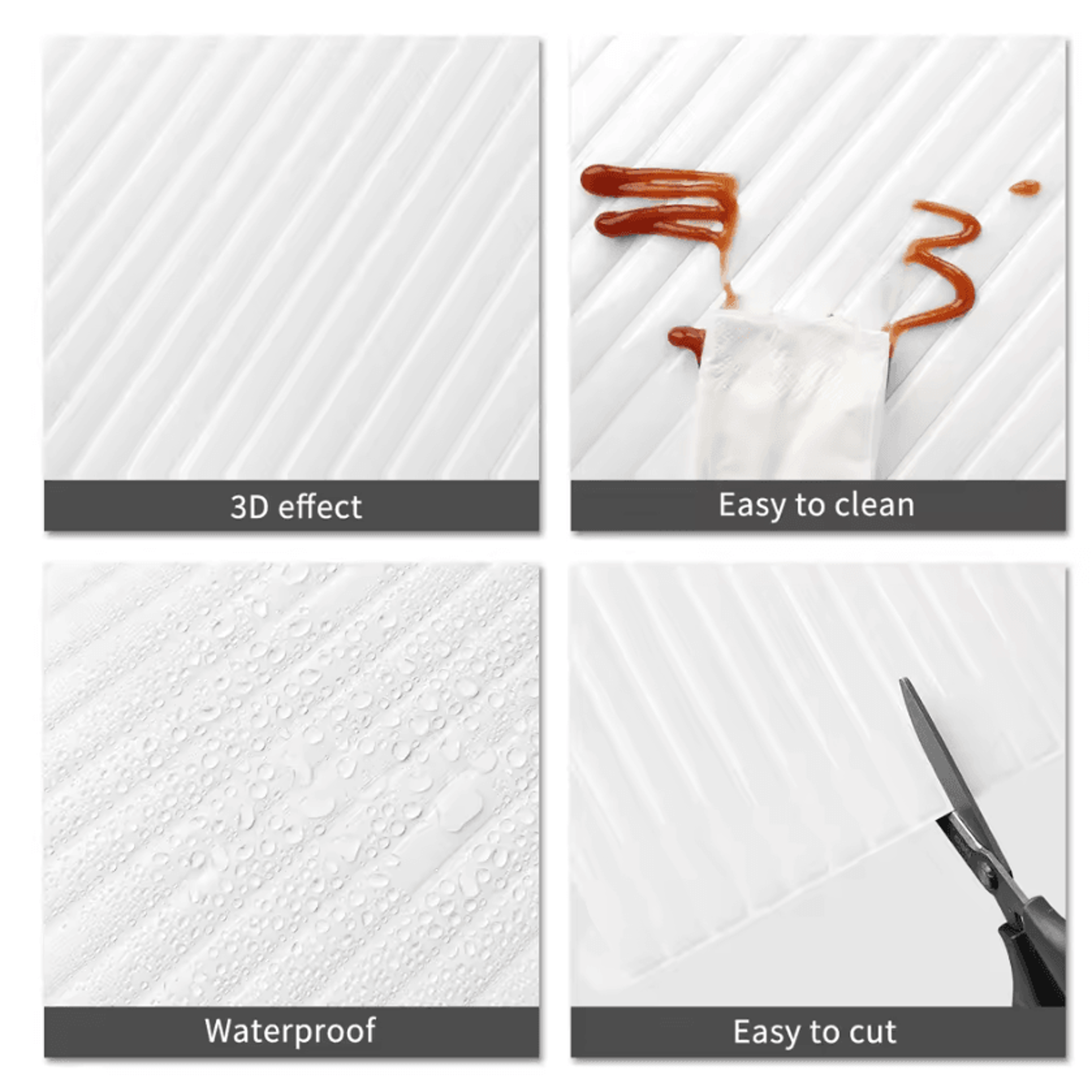 Waterproof Peel And Stick Backsplash Wall Tiles 1