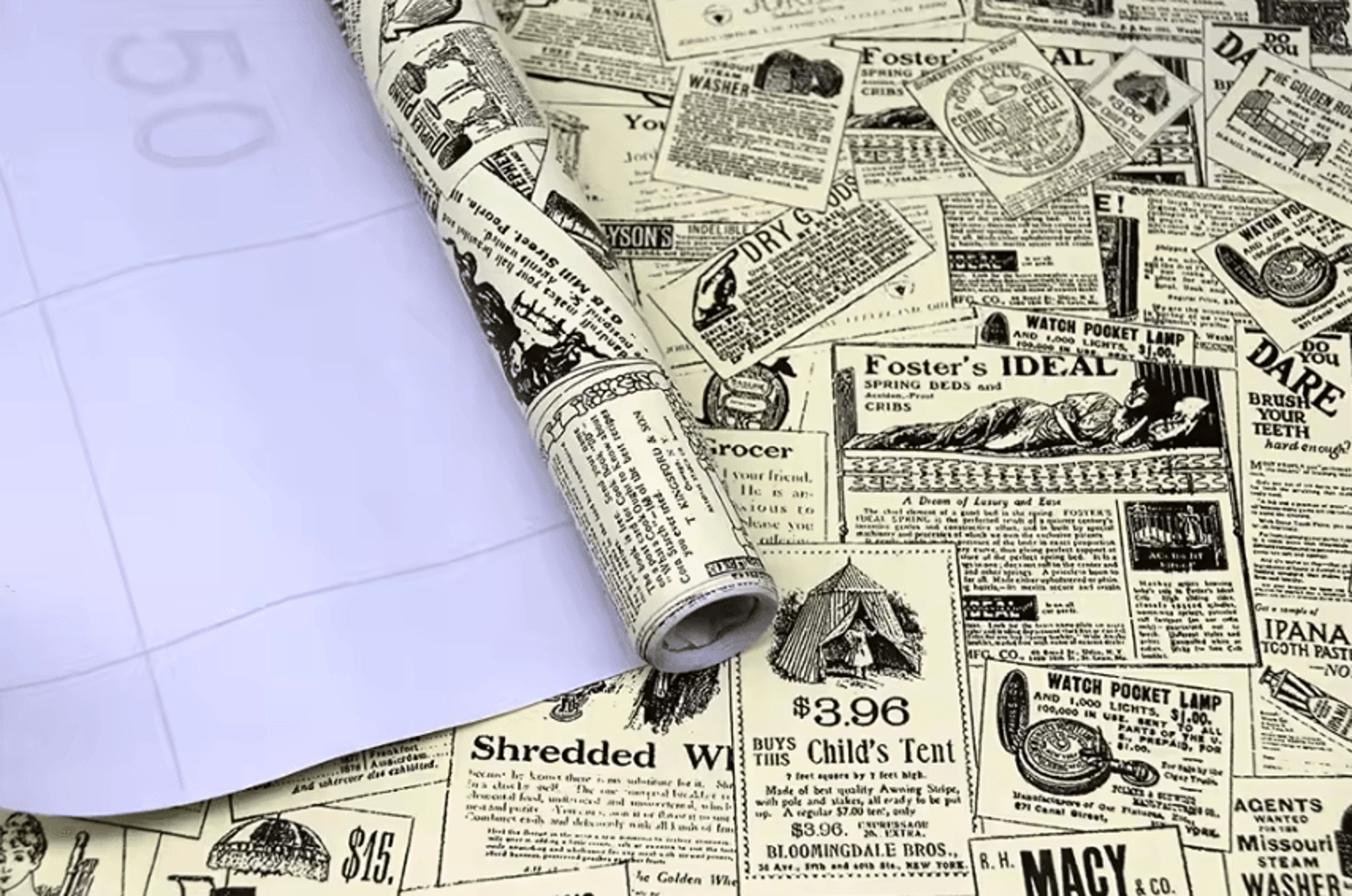 Vintage Newspaper Peel And Stick Rustic Wallpaper 2