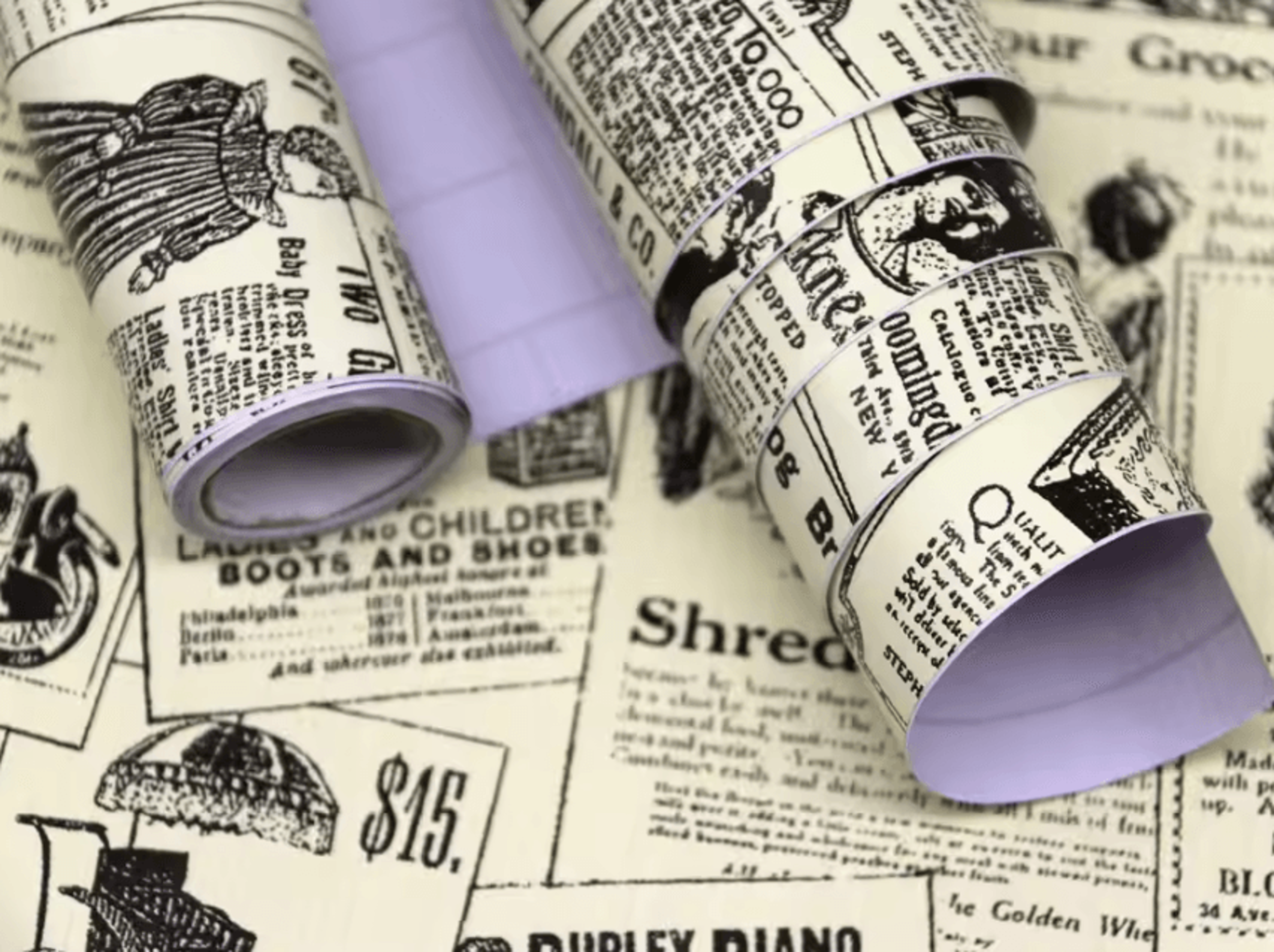 Vintage Newspaper Peel And Stick Rustic Wallpaper 4