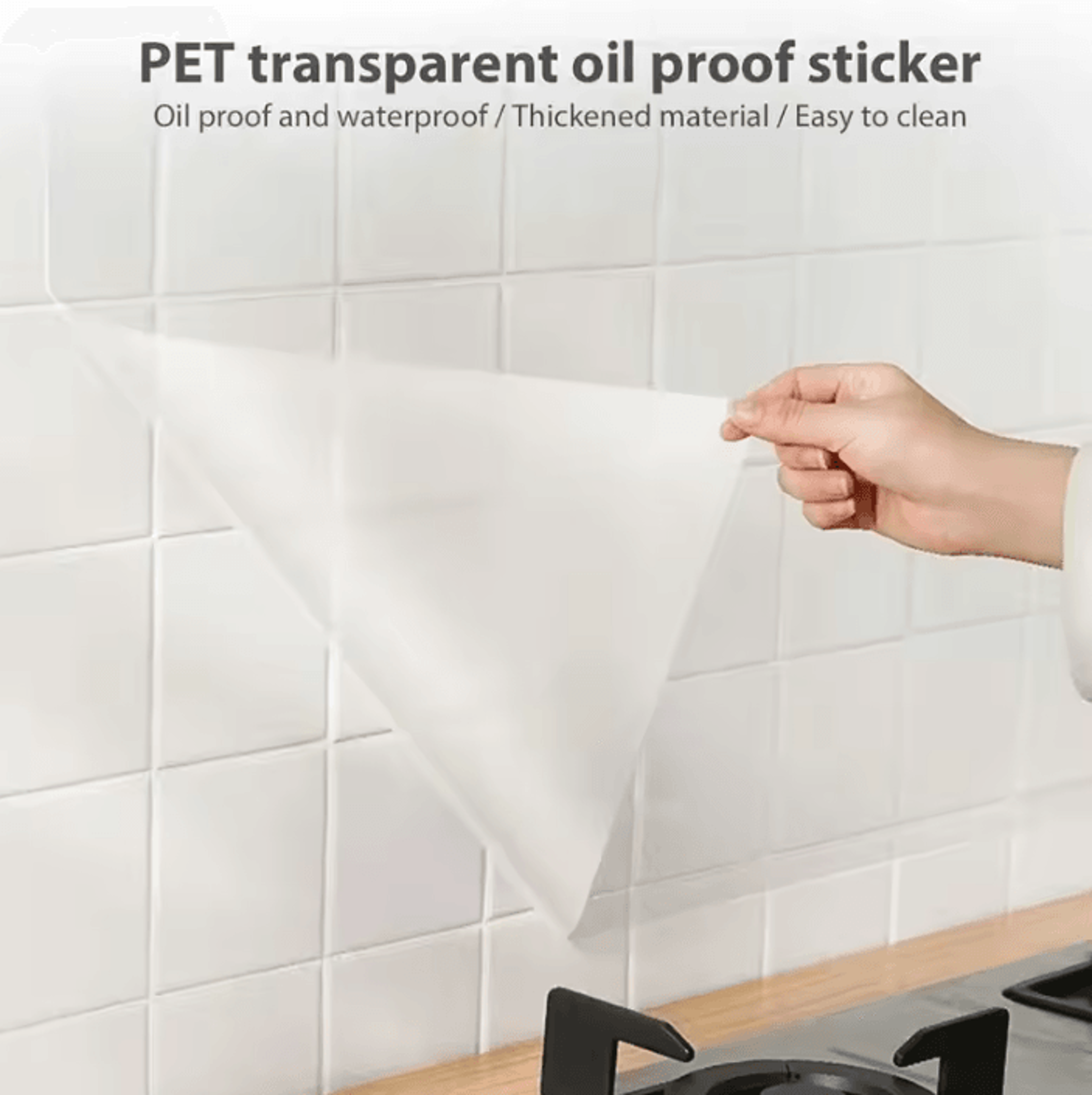 60x300cm Transparent Kitchen Oil Proof Protective Film 3