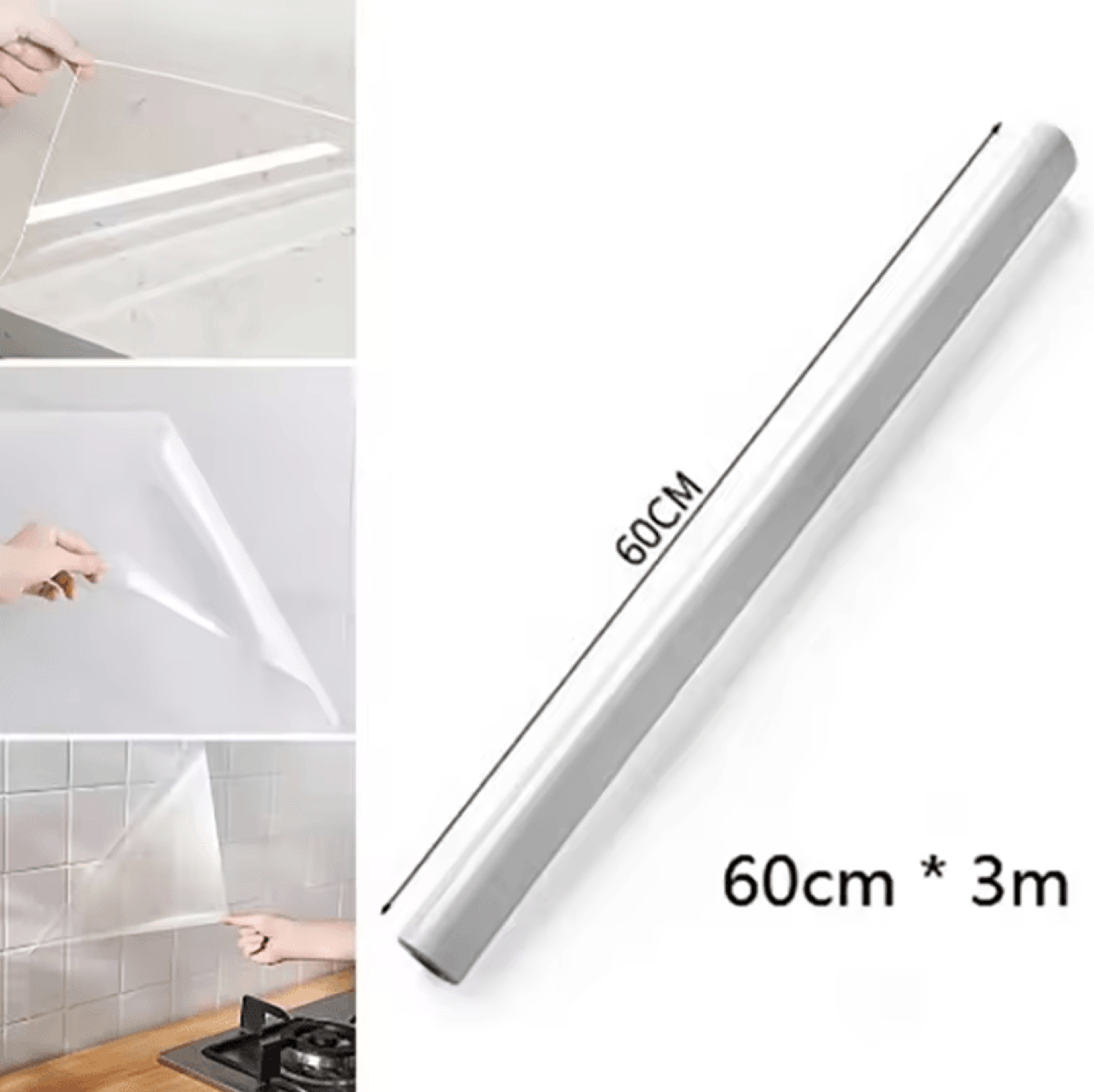 60x300cm Transparent Kitchen Oil Proof Protective Film 5