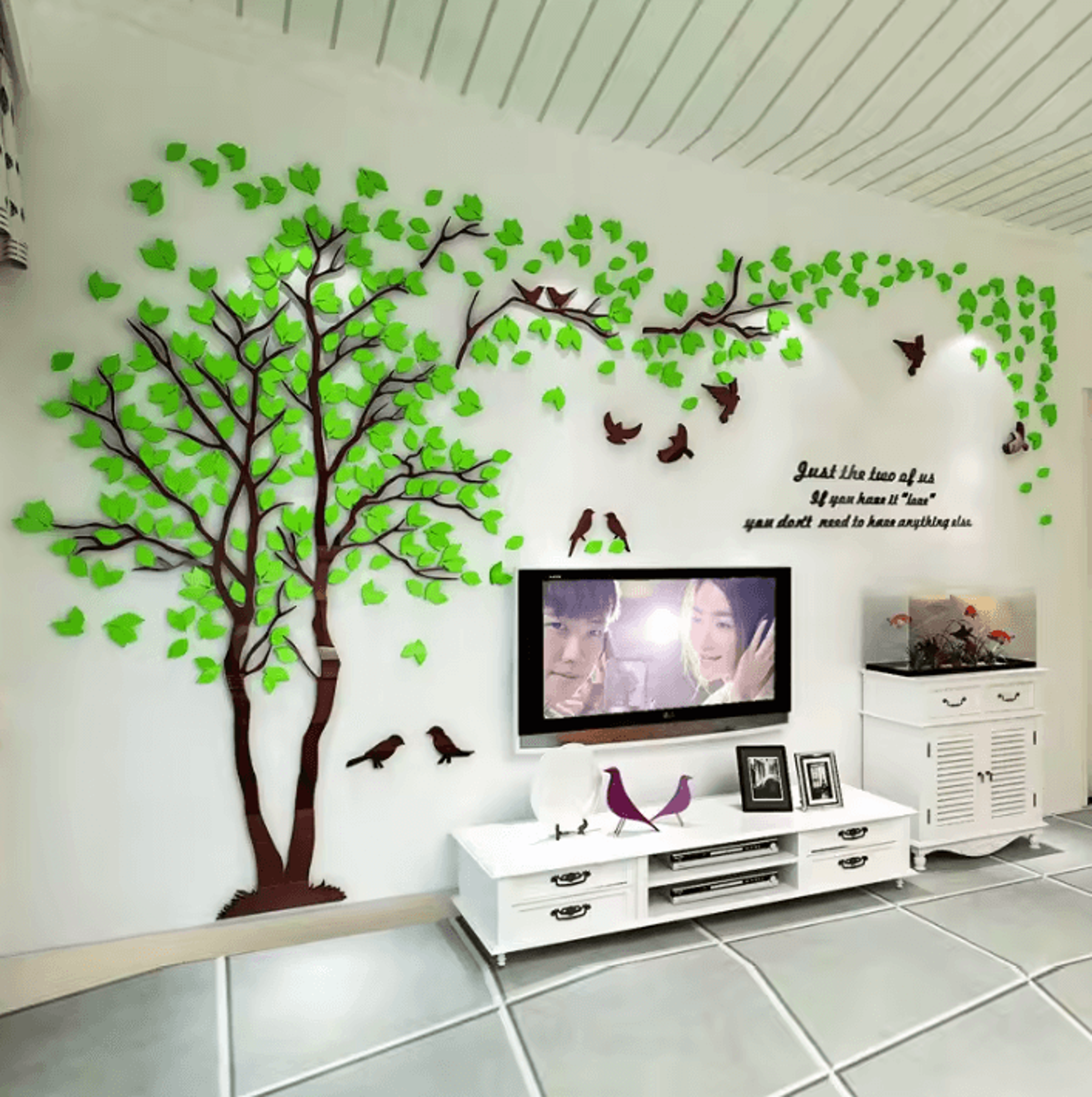 3d tree acrylic mirror wall decor