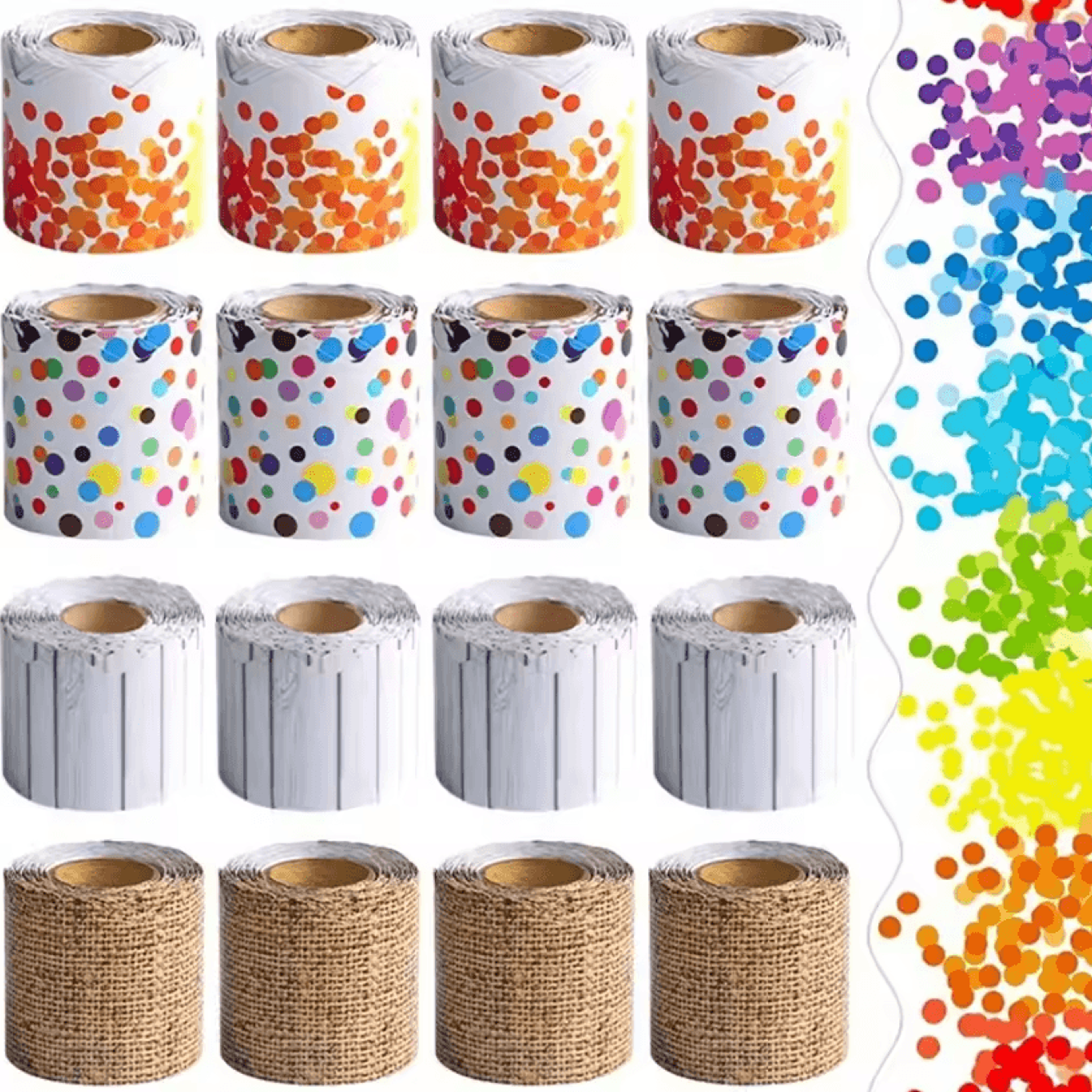 10M Colorful Wavy Bulletin Board Border 1