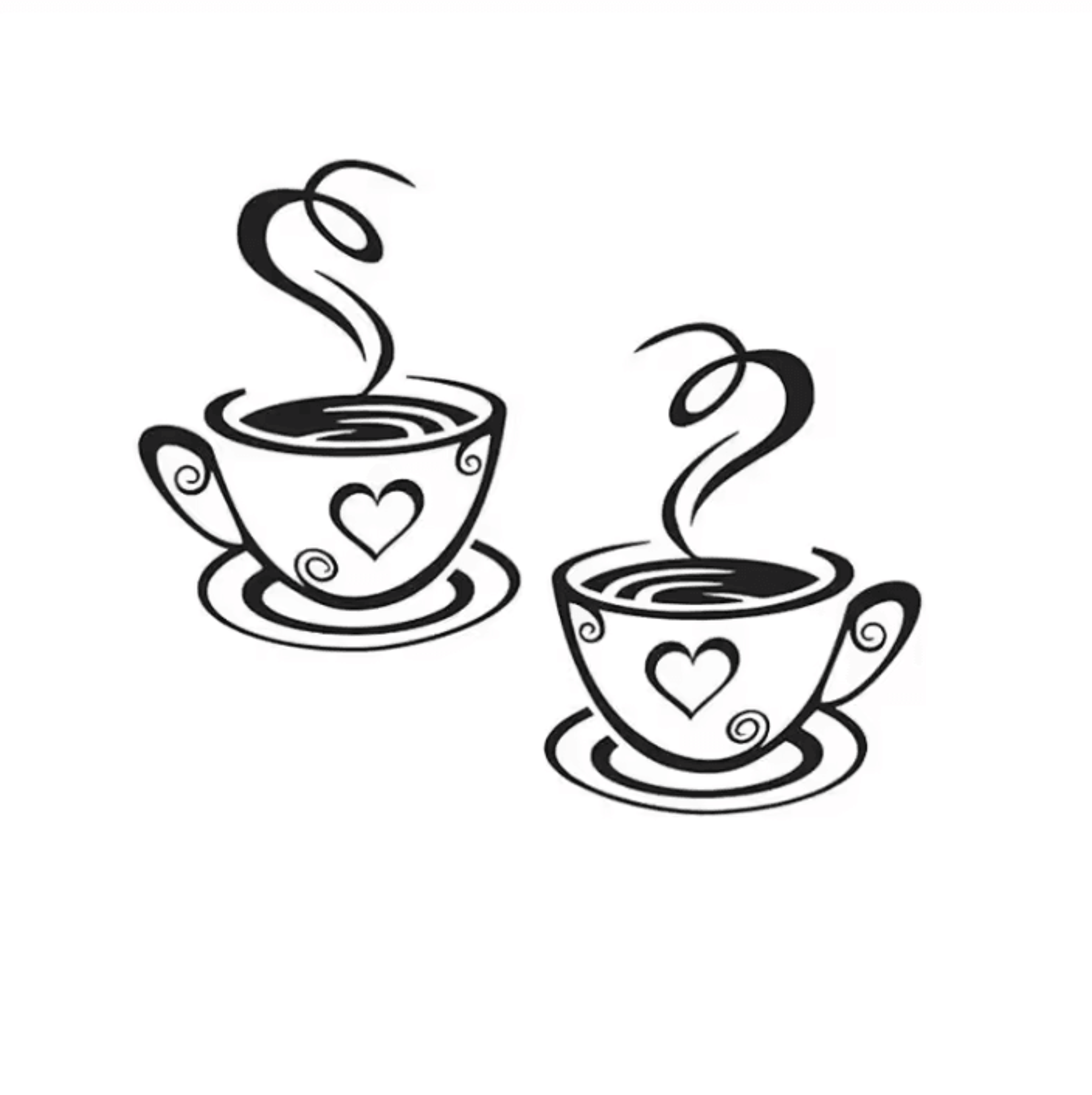 Coffee Cup Vinyl Wall Sticker For Kitchen And Cafe Decor 5