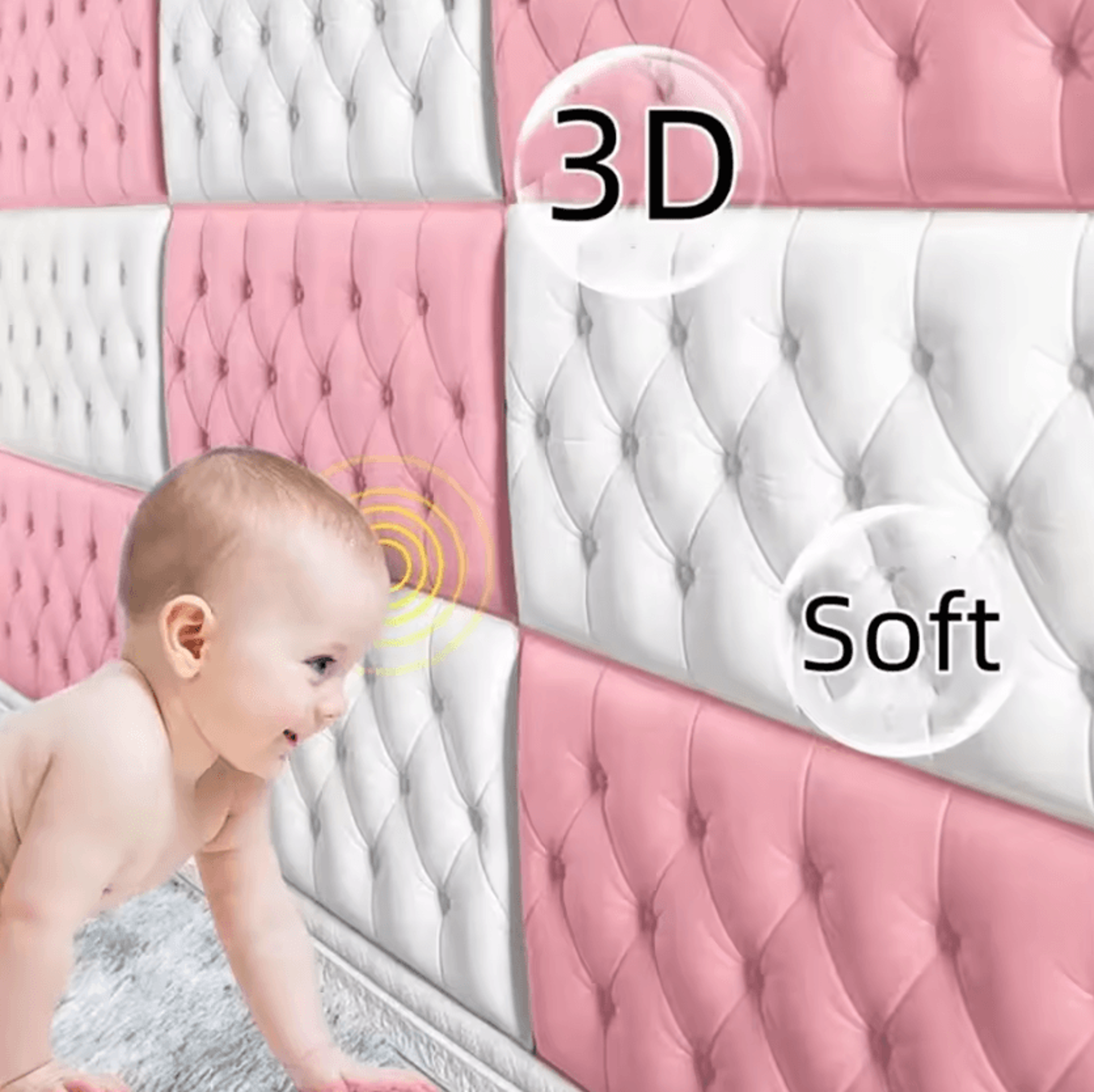 3D Soft Foam Anti Collision Wall Padding 1
