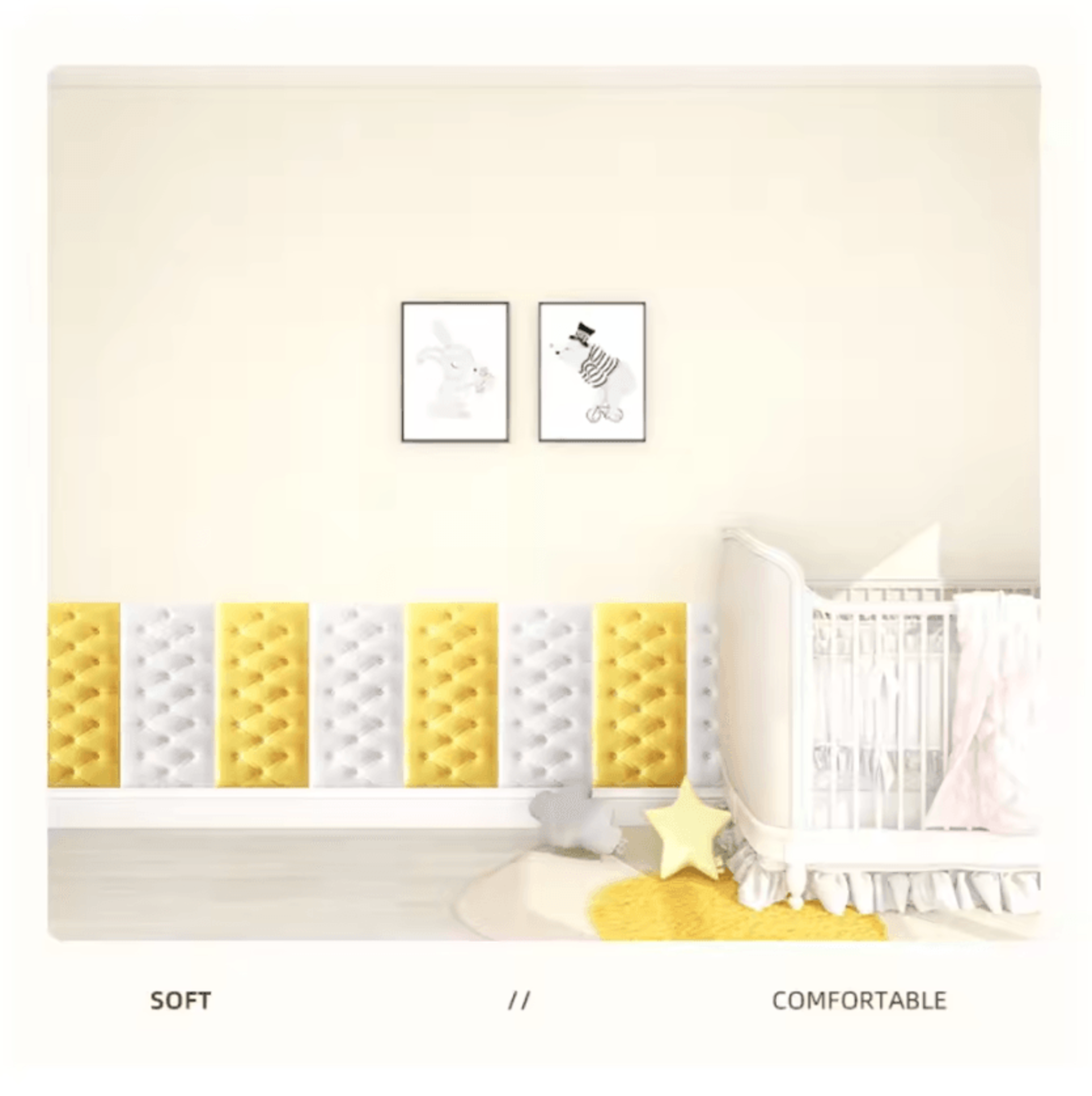 Thickened 3D Soft Cushion Anti Collision Wall Panel 1