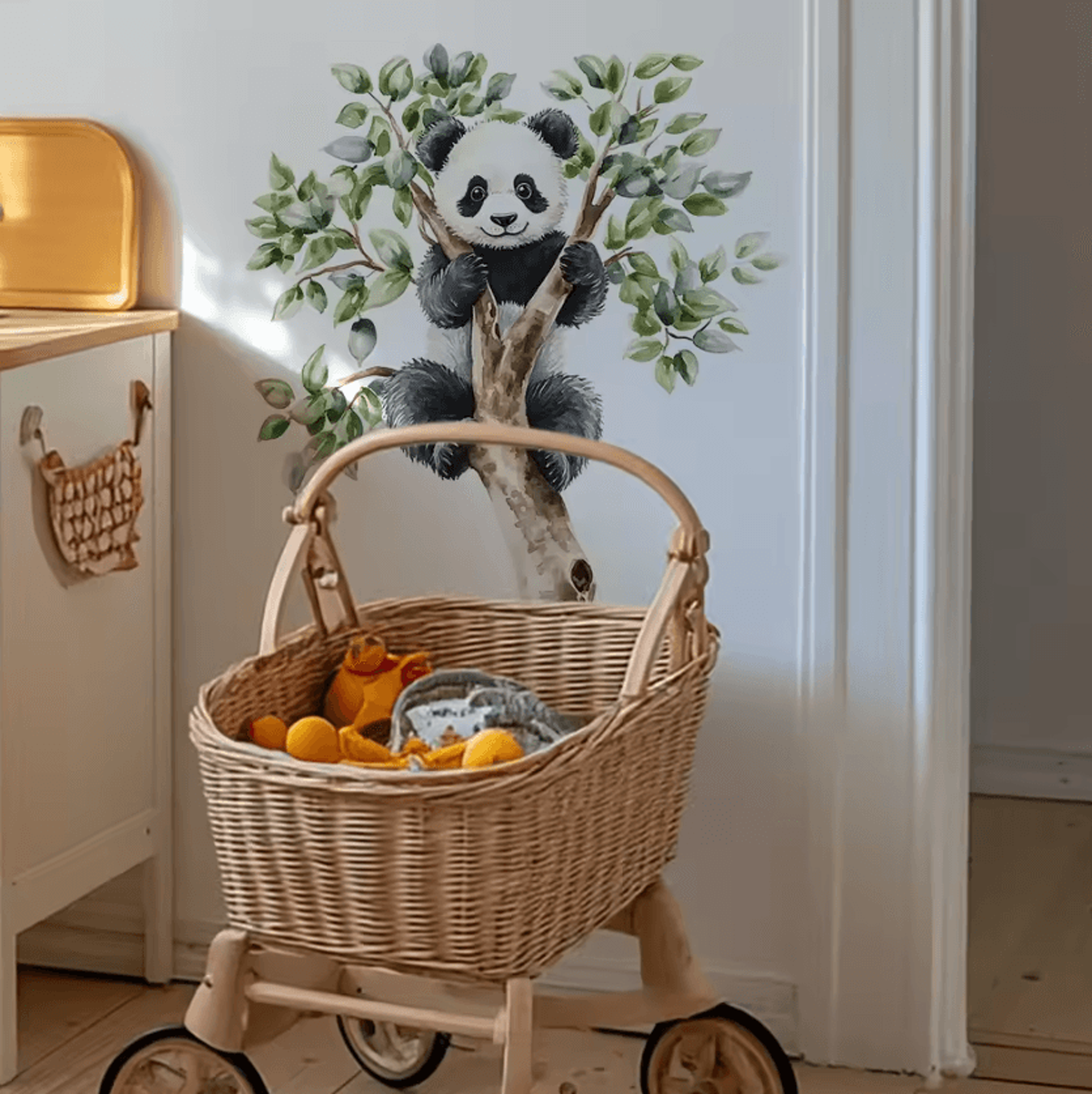 Cute Panda Climbing Tree Wall Sticker 3
