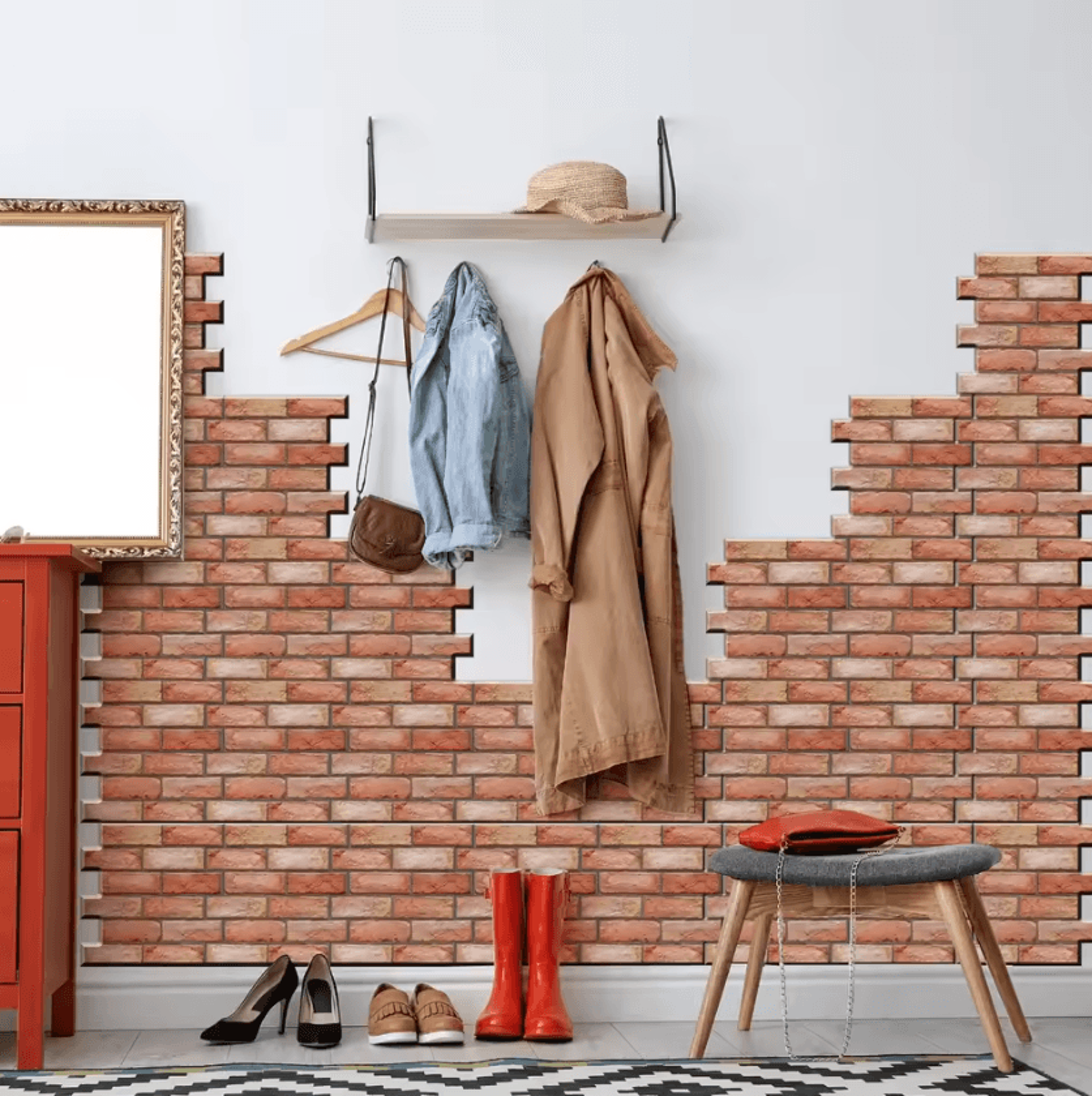 10 To 40 Piece 3D Foam Peel And Stick Wall Panels 1