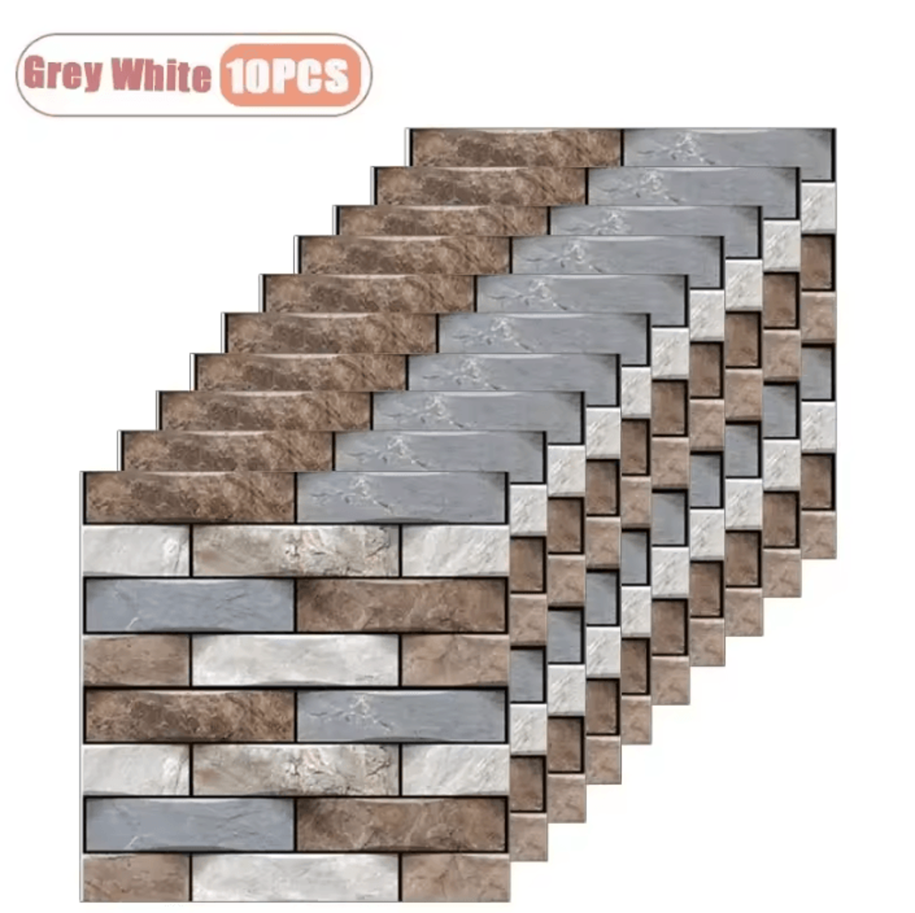 10 To 40 Piece 3D Foam Peel And Stick Wall Panels 15