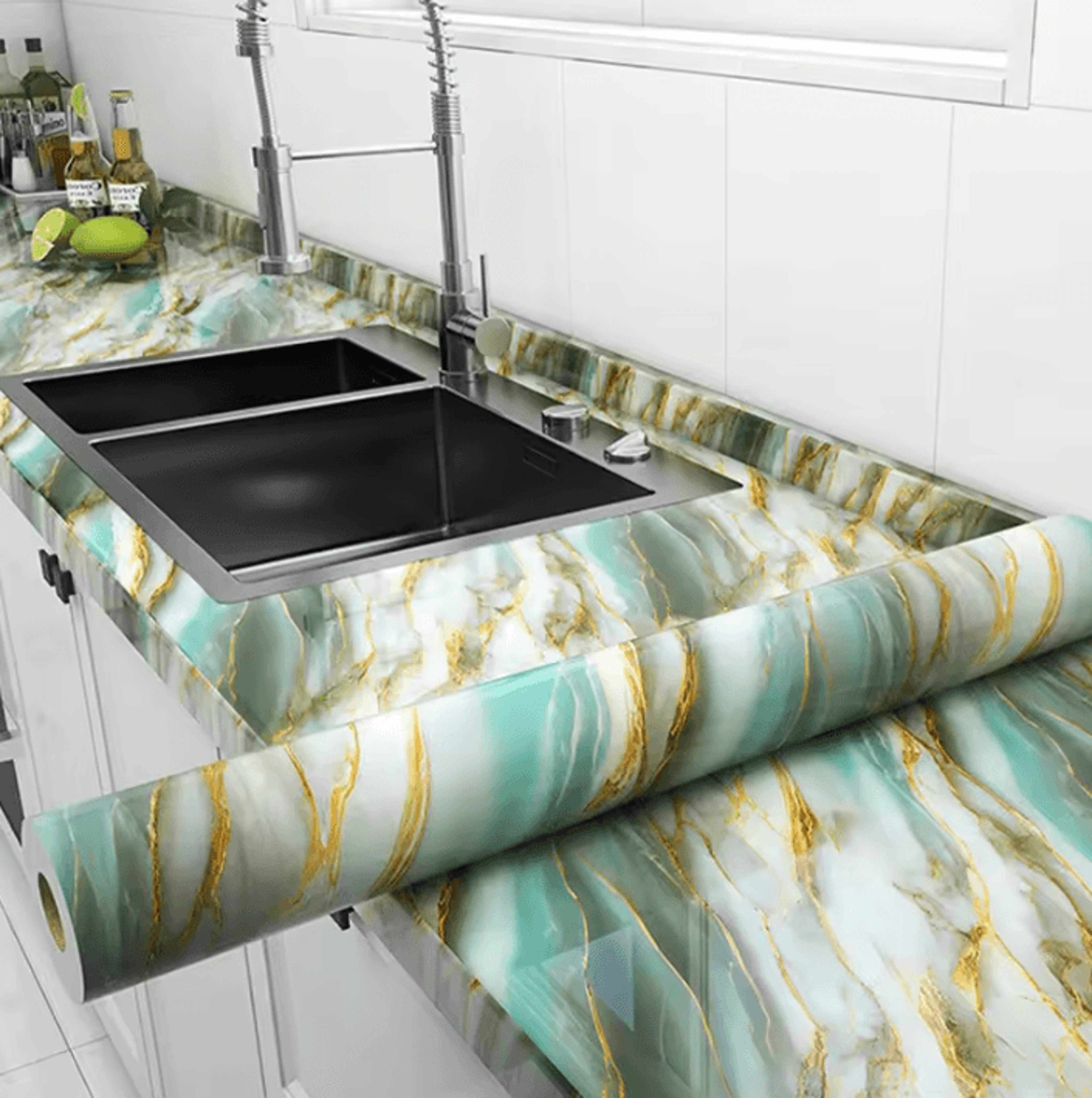 55CM Marble Peel And Stick Waterproof Wallpaper 3