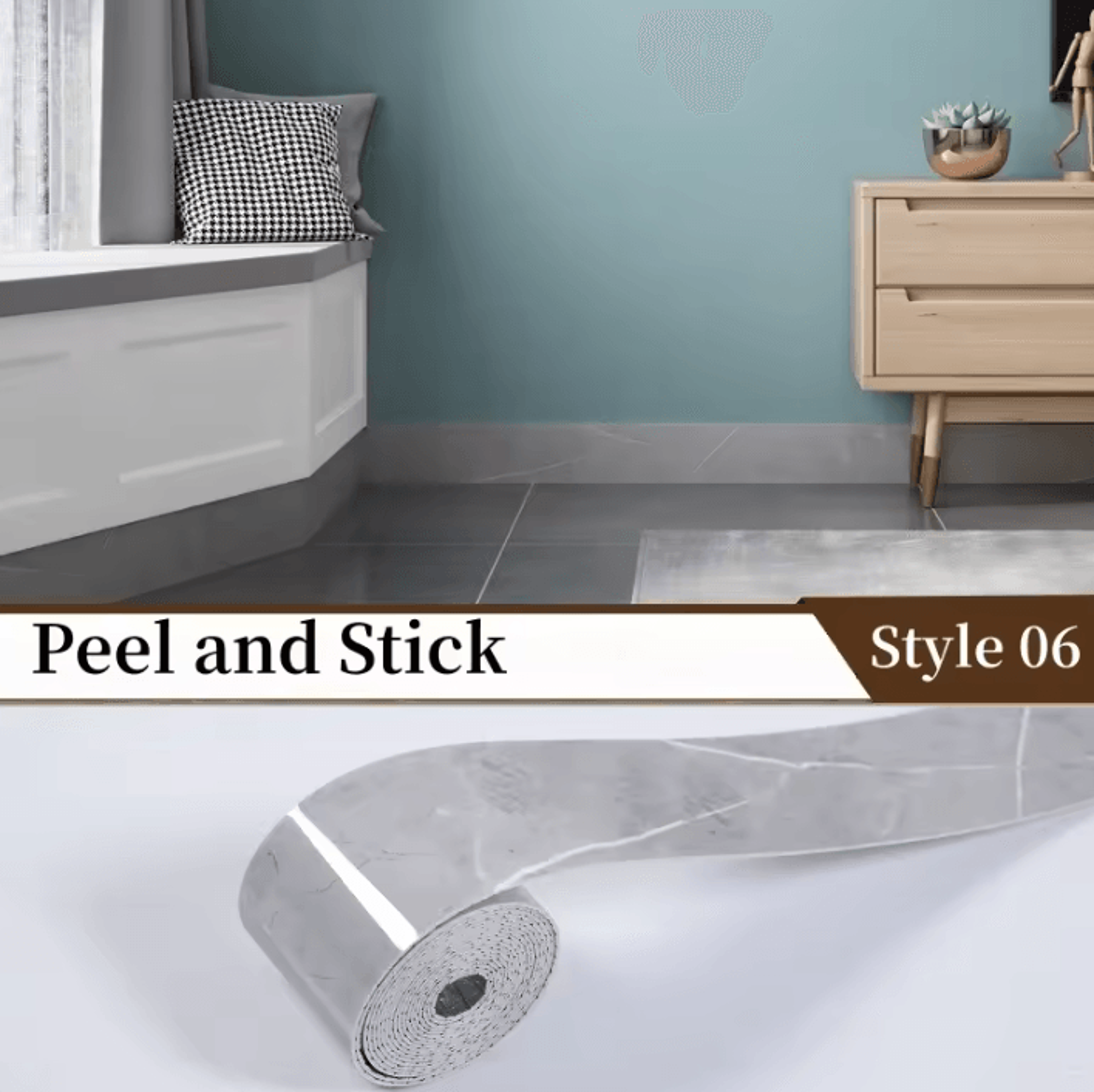 Thickened Marble Peel And Stick Foam Wall Trim 5