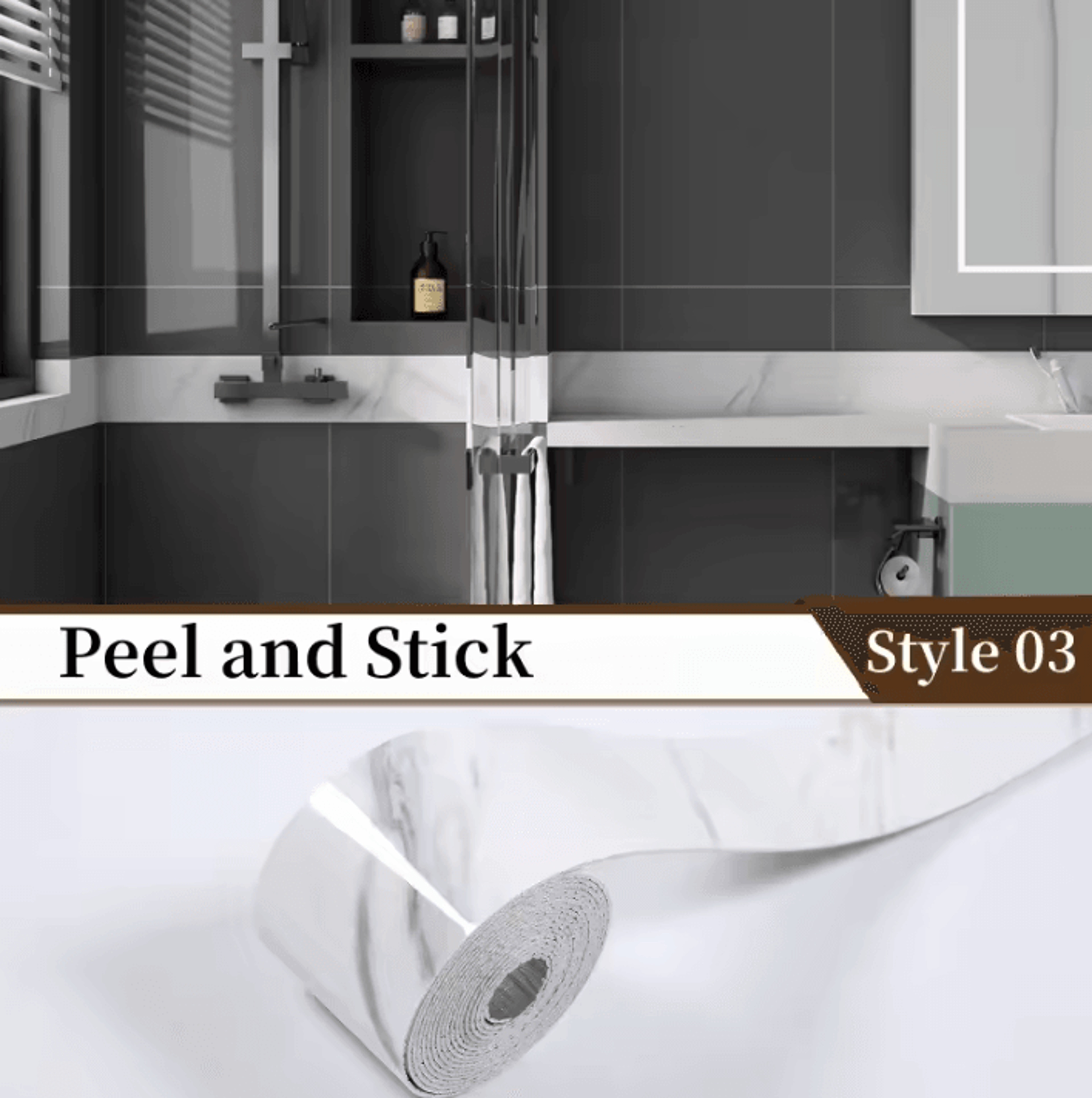 Thickened Marble Peel And Stick Foam Wall Trim 8