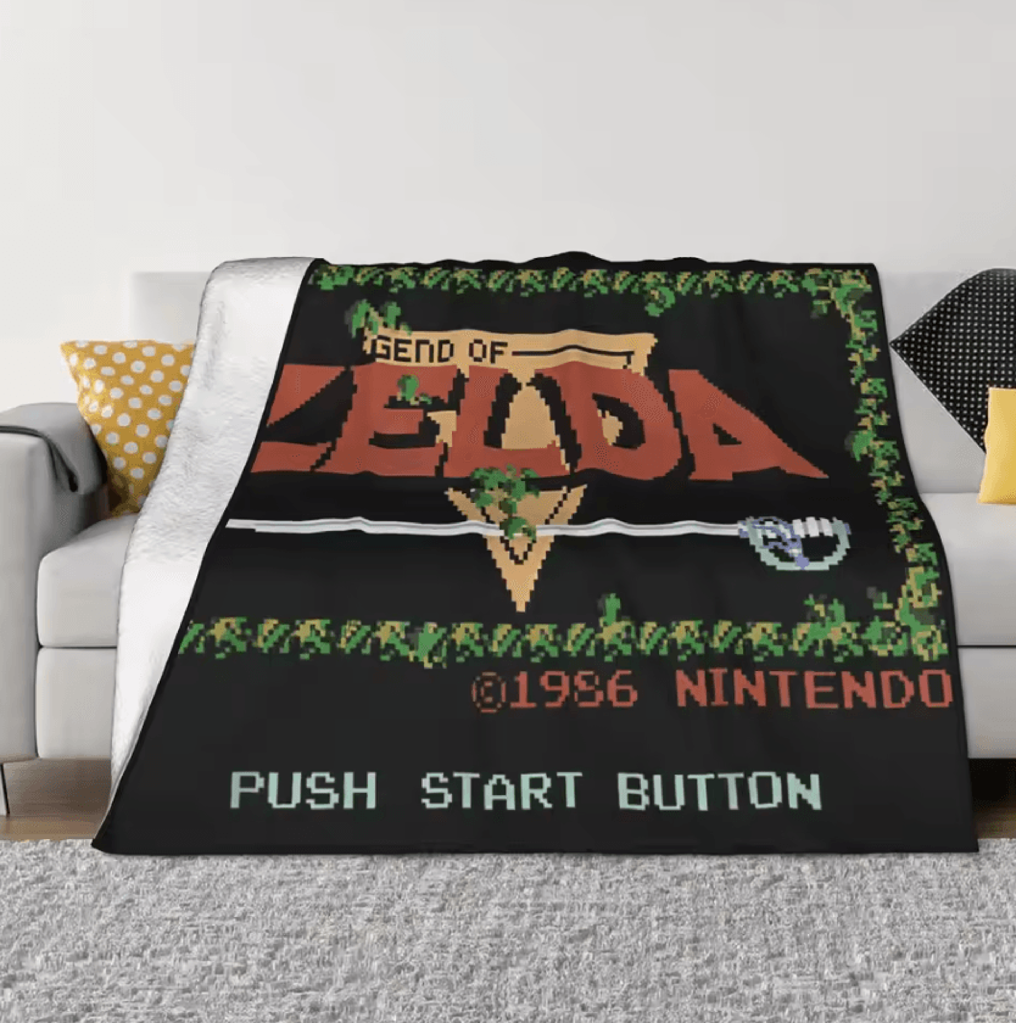 Retro Zelda NES Flannel Throw Blanket For Gaming And Lounging 4
