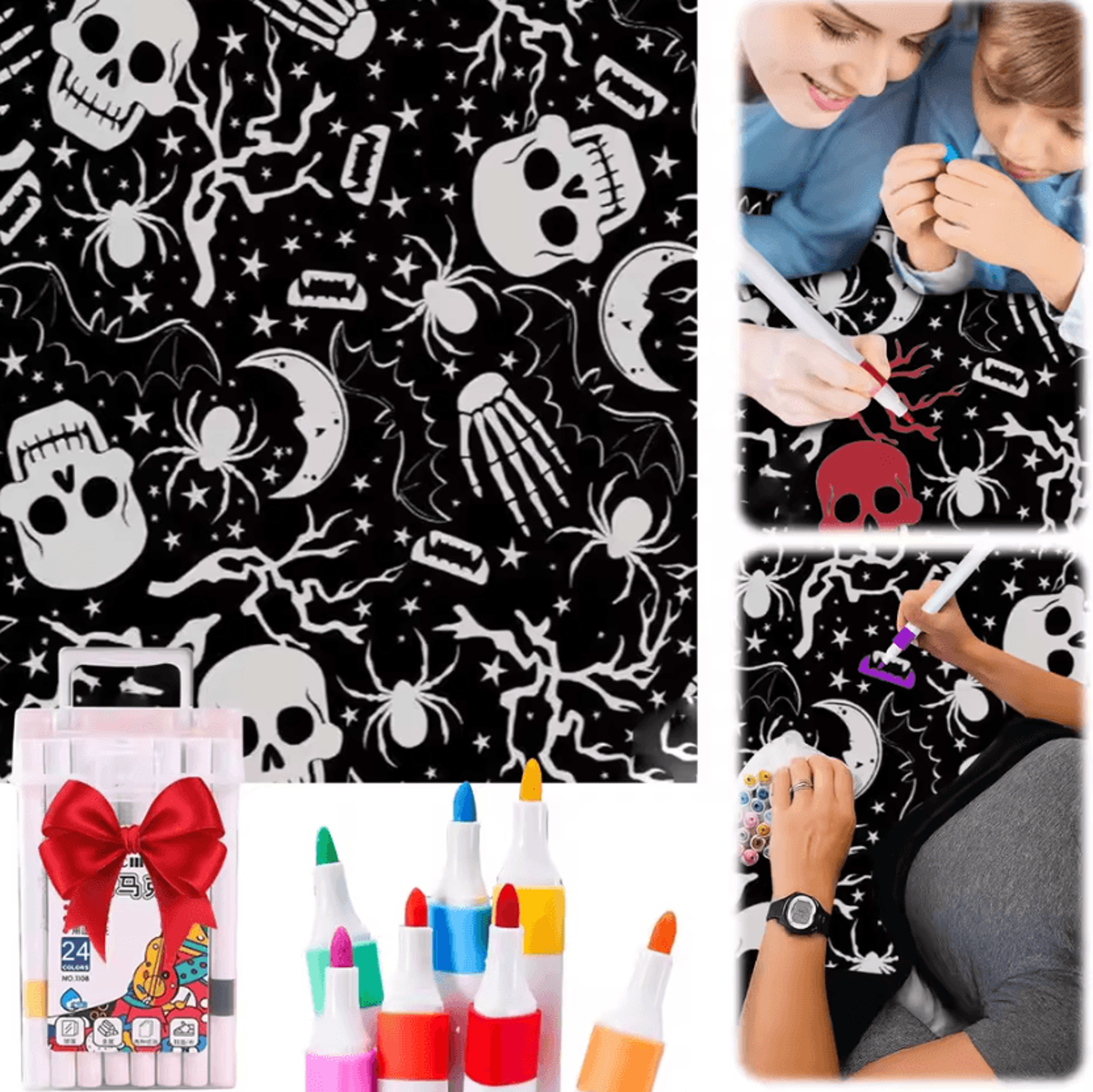 diy coloring blanket with markers for creative relaxation