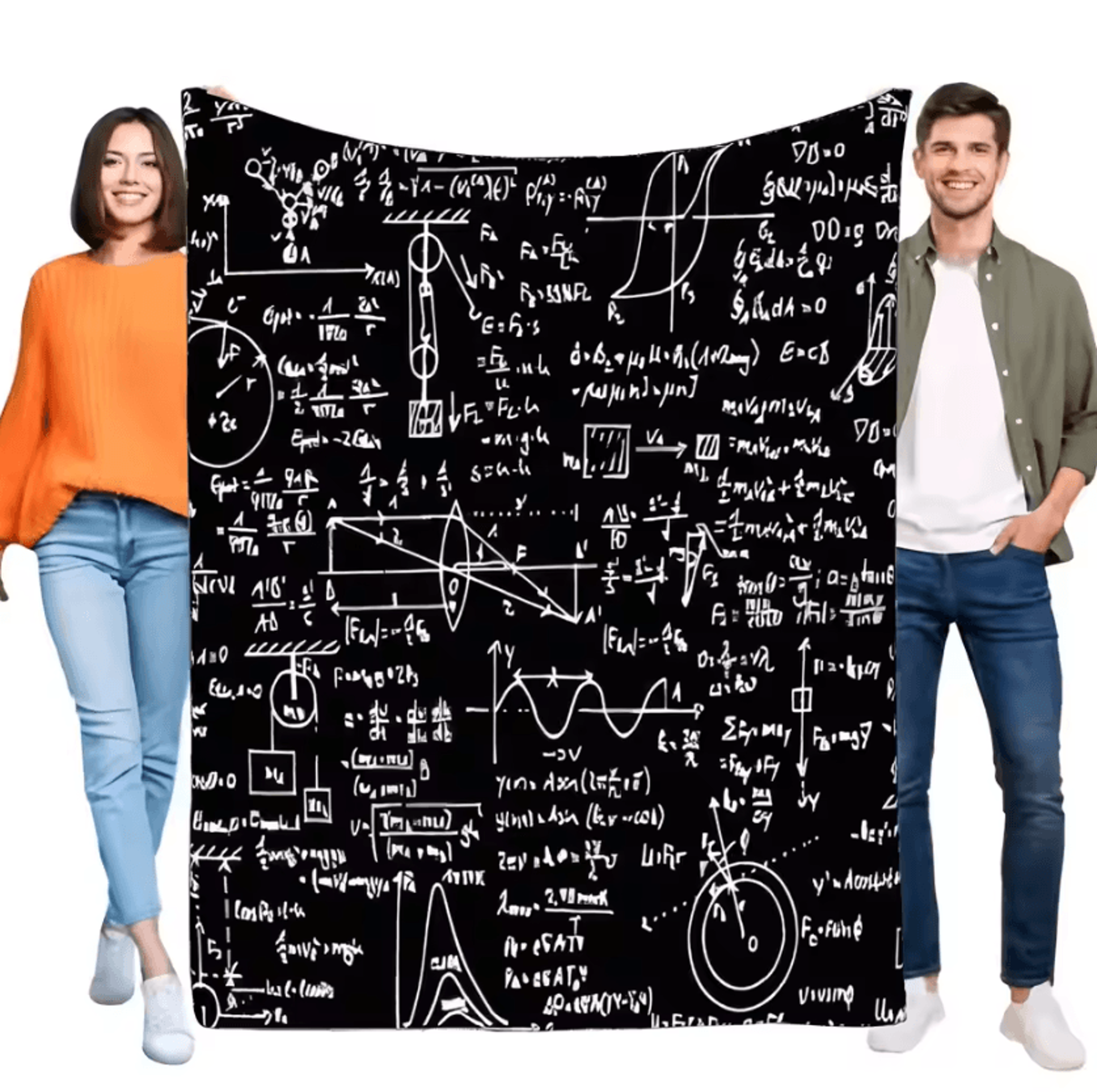 stem physics and math formula throw blanket