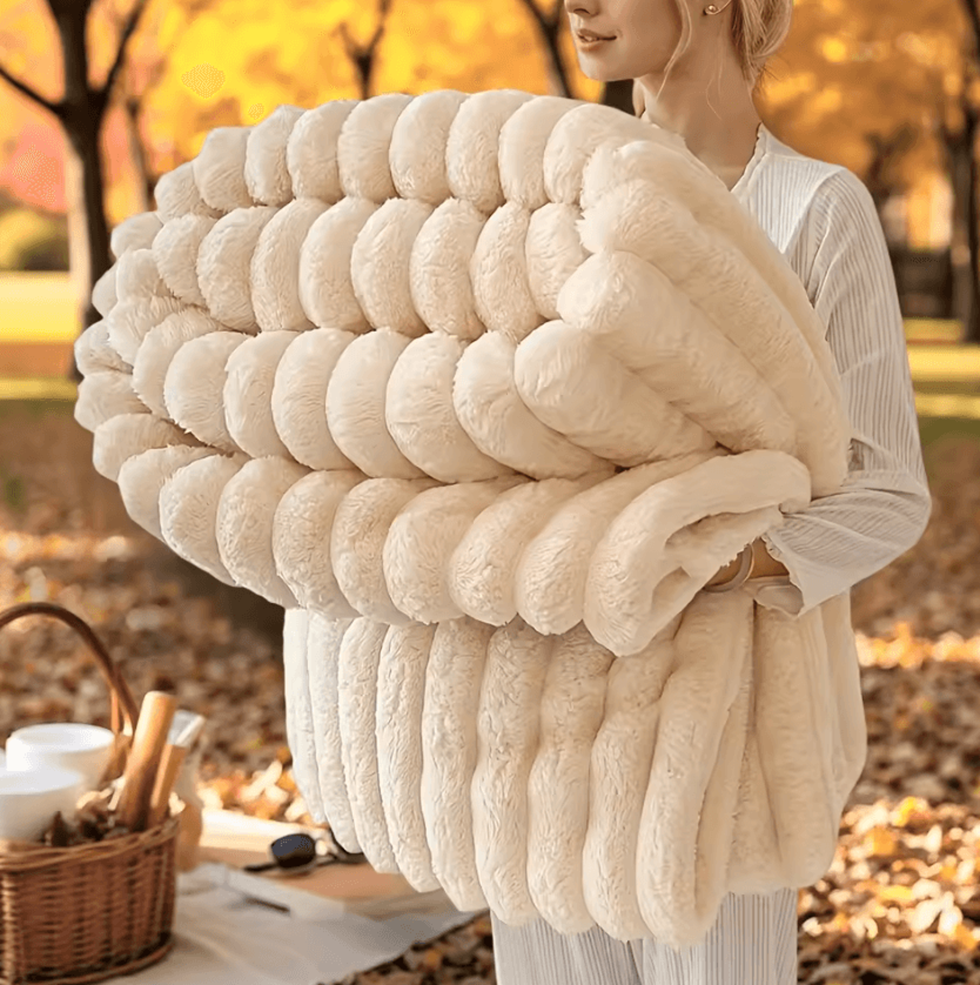 thick wide striped flannel sofa and bed blanket