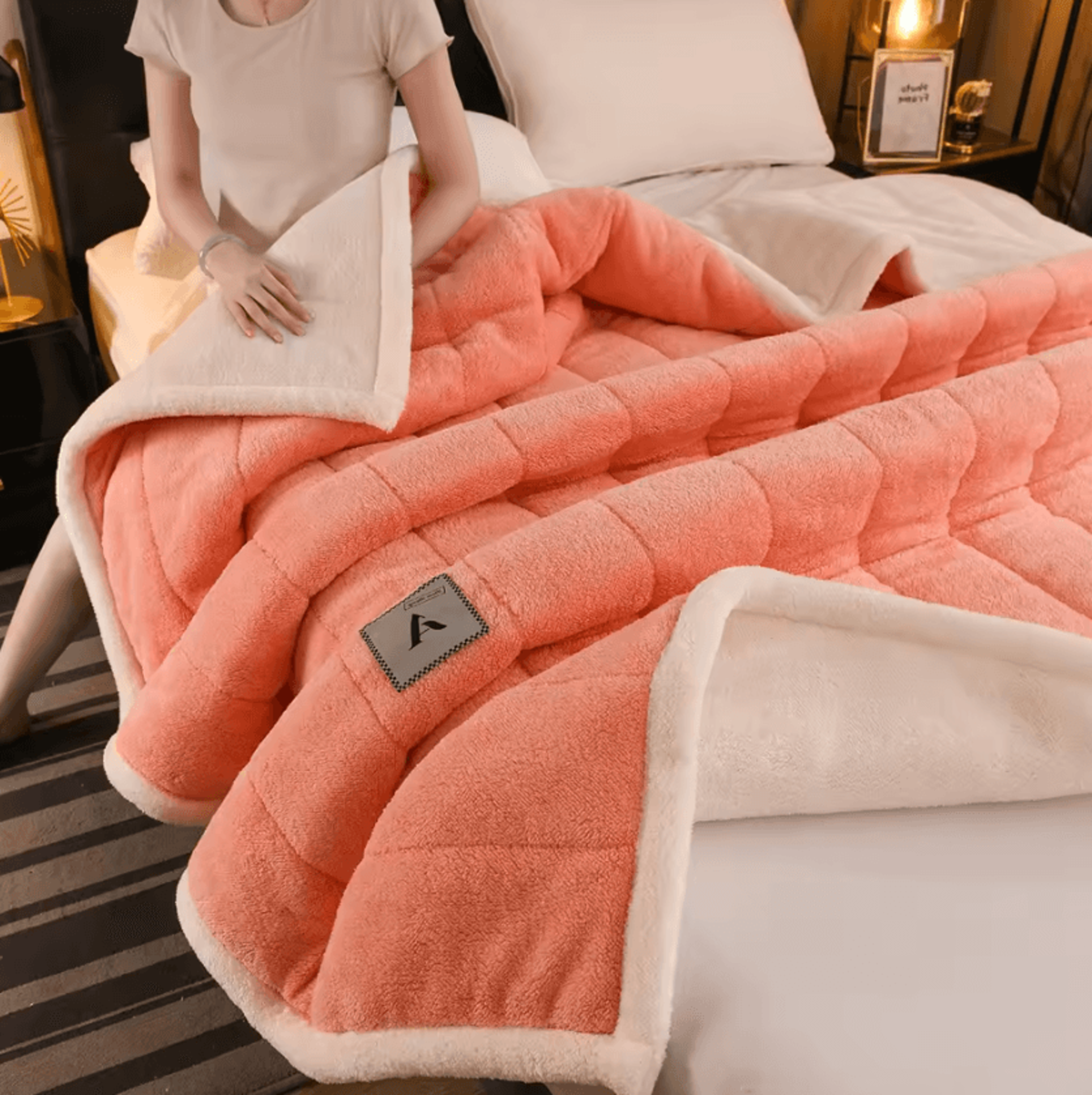 Three Layer Thickened Milk Velvet Winter Blanket 8