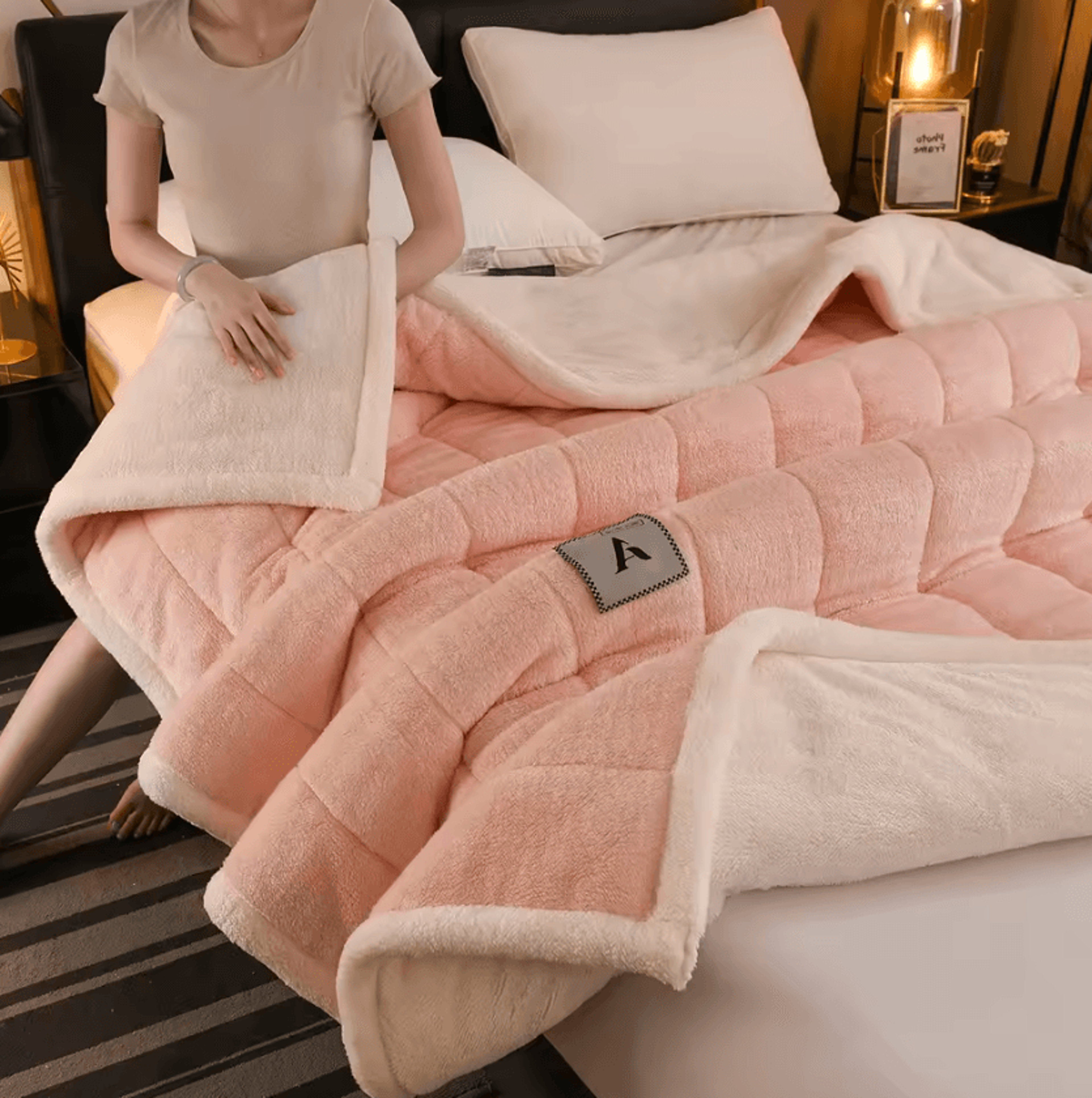 Three Layer Thickened Milk Velvet Winter Blanket 4
