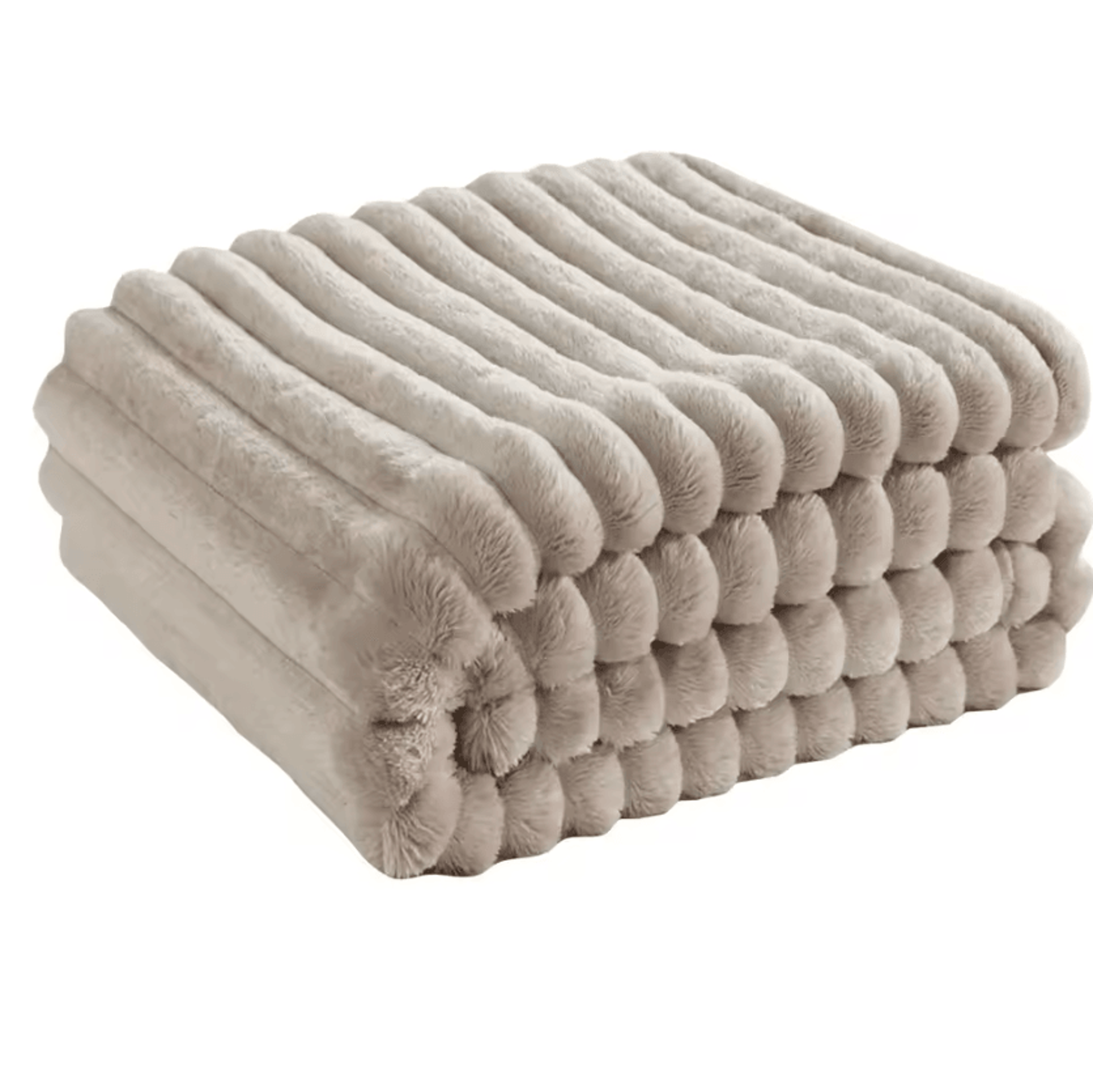 Soft Striped Fleece Throw Blanket 4
