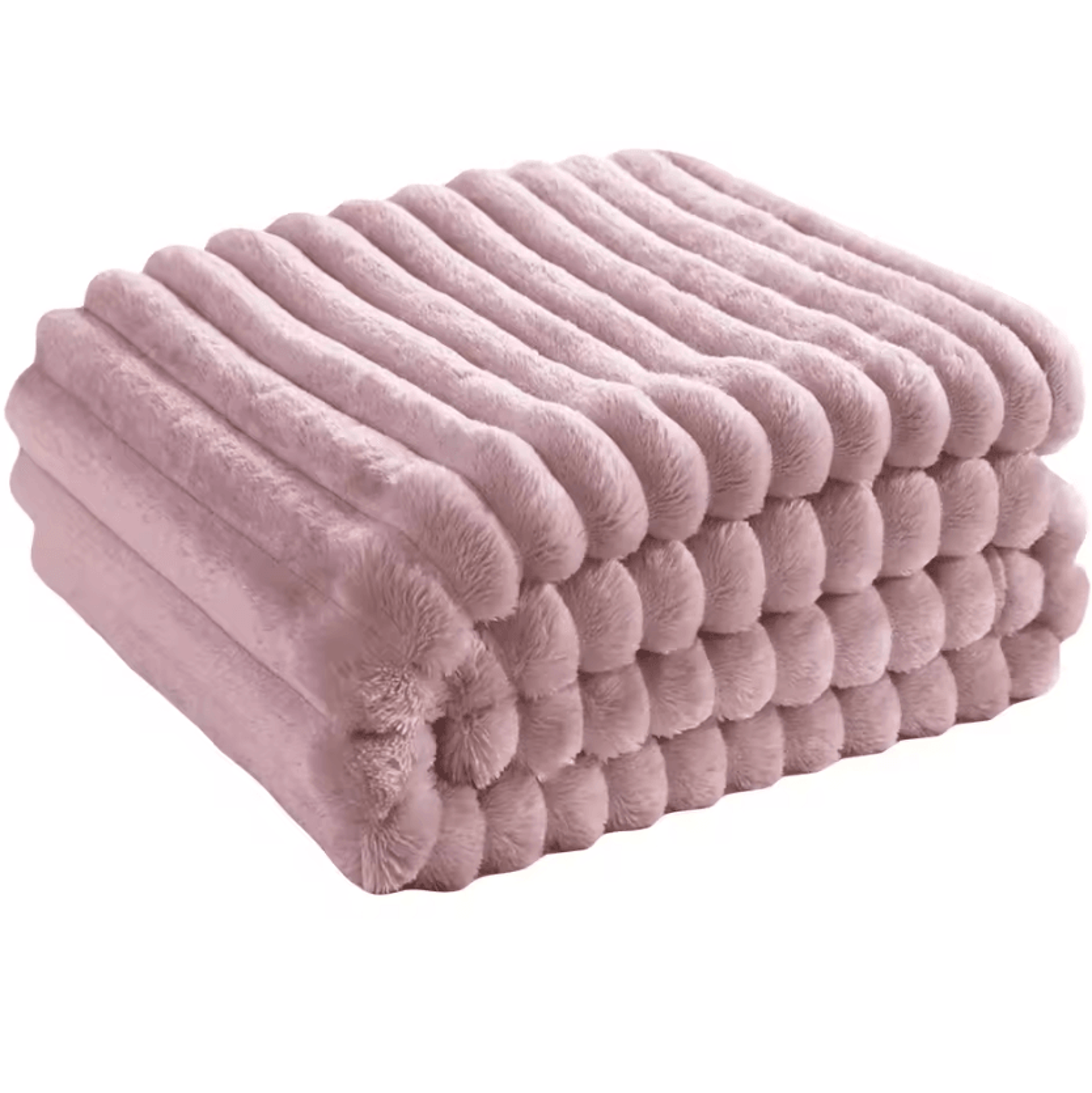 Soft Striped Fleece Throw Blanket 7
