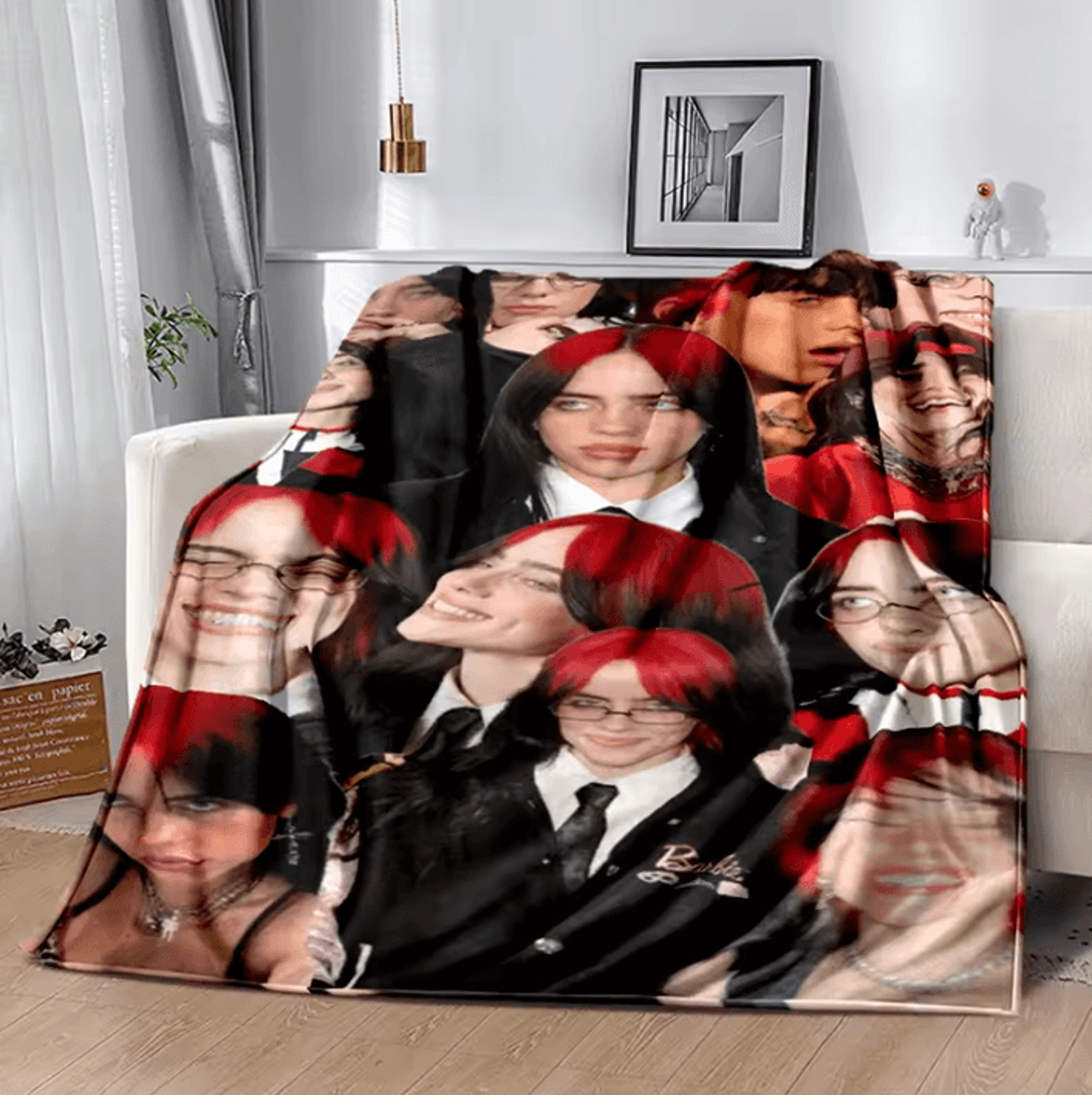 Billie Eilish Flannel Throw Blanket 5