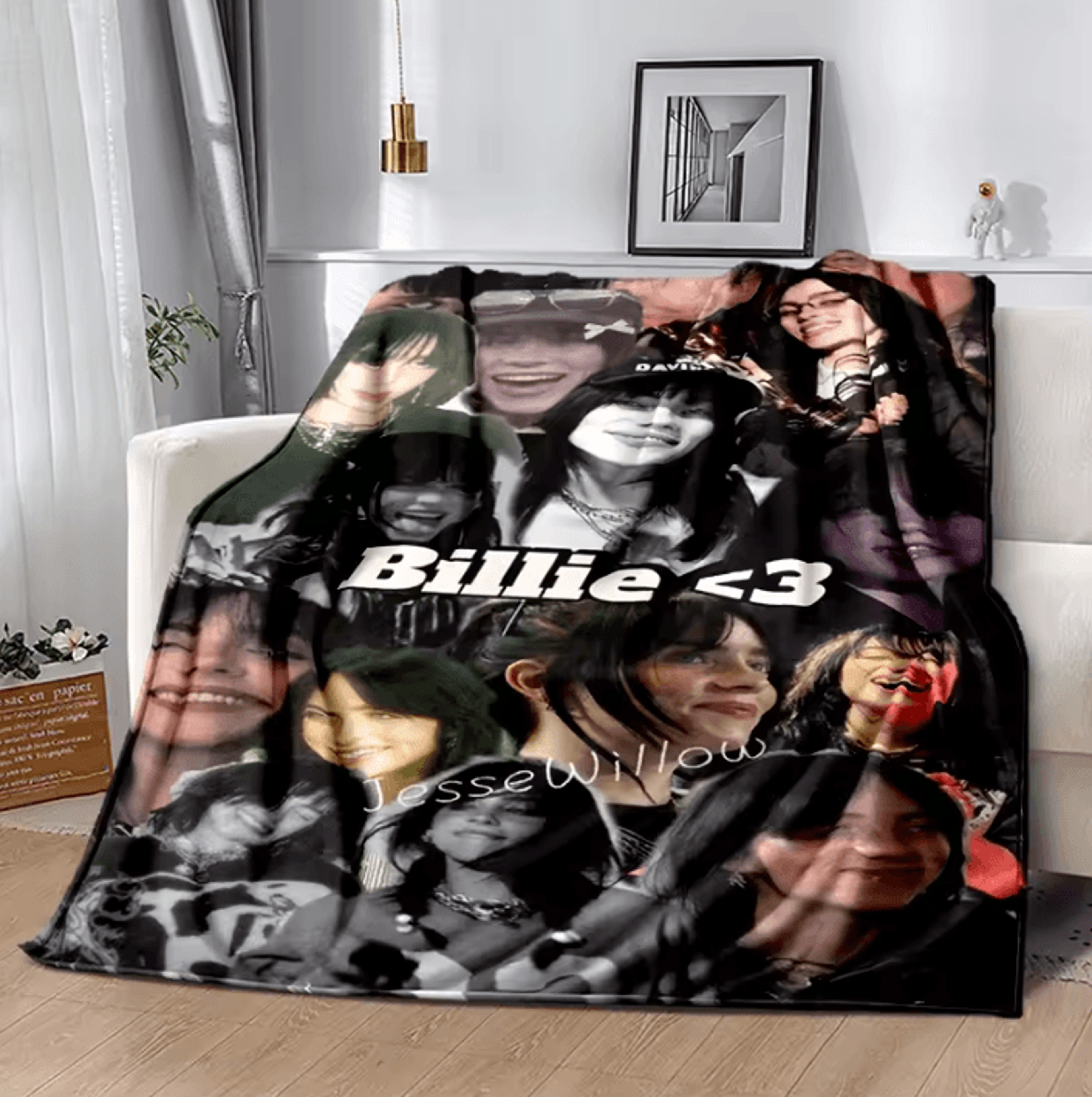 Billie Eilish Flannel Throw Blanket 4