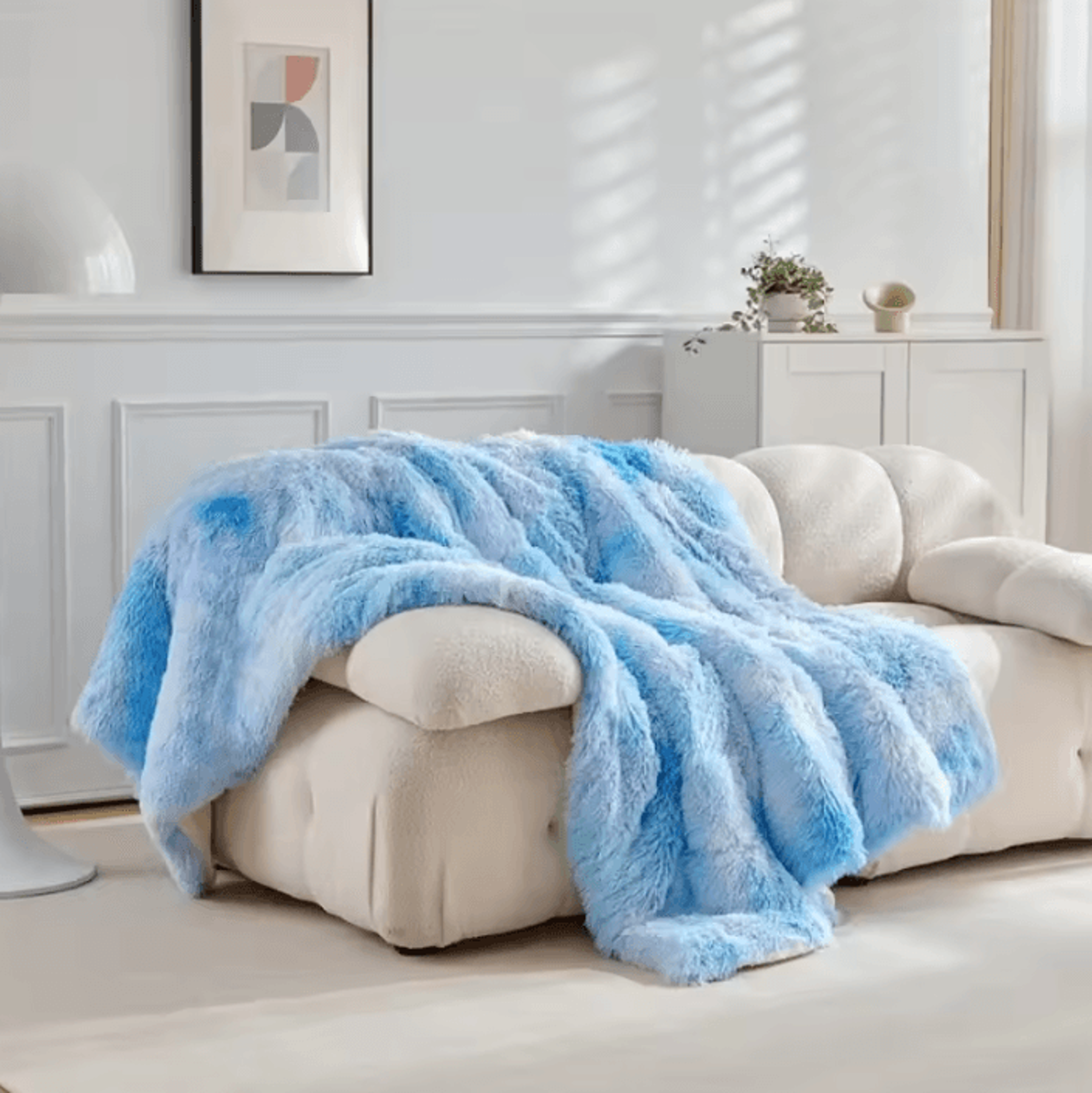 Double Sided Mink And Lamb Fleece Plush Throw Blanket 5