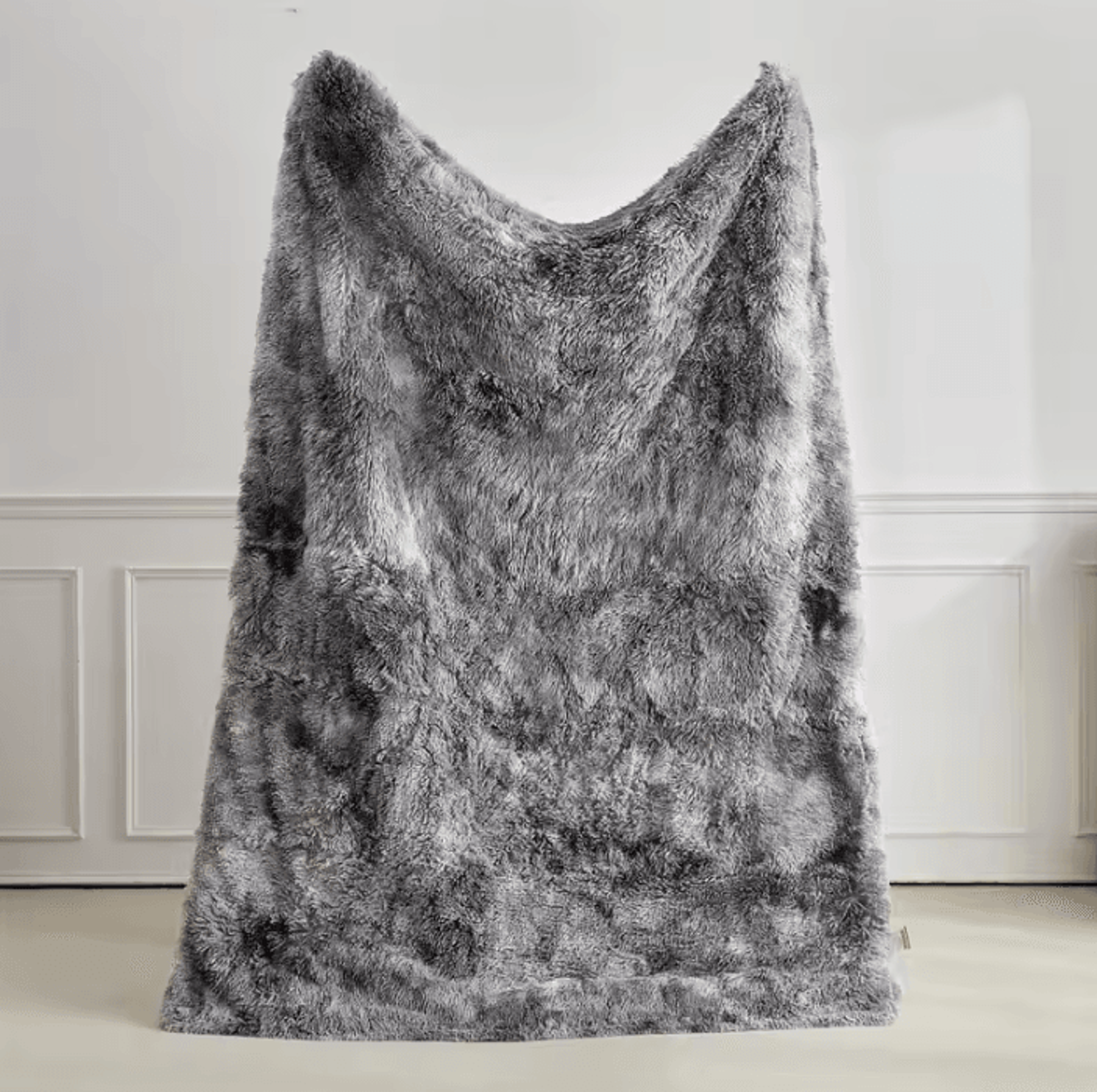 double sided mink and lamb fleece plush throw blanket