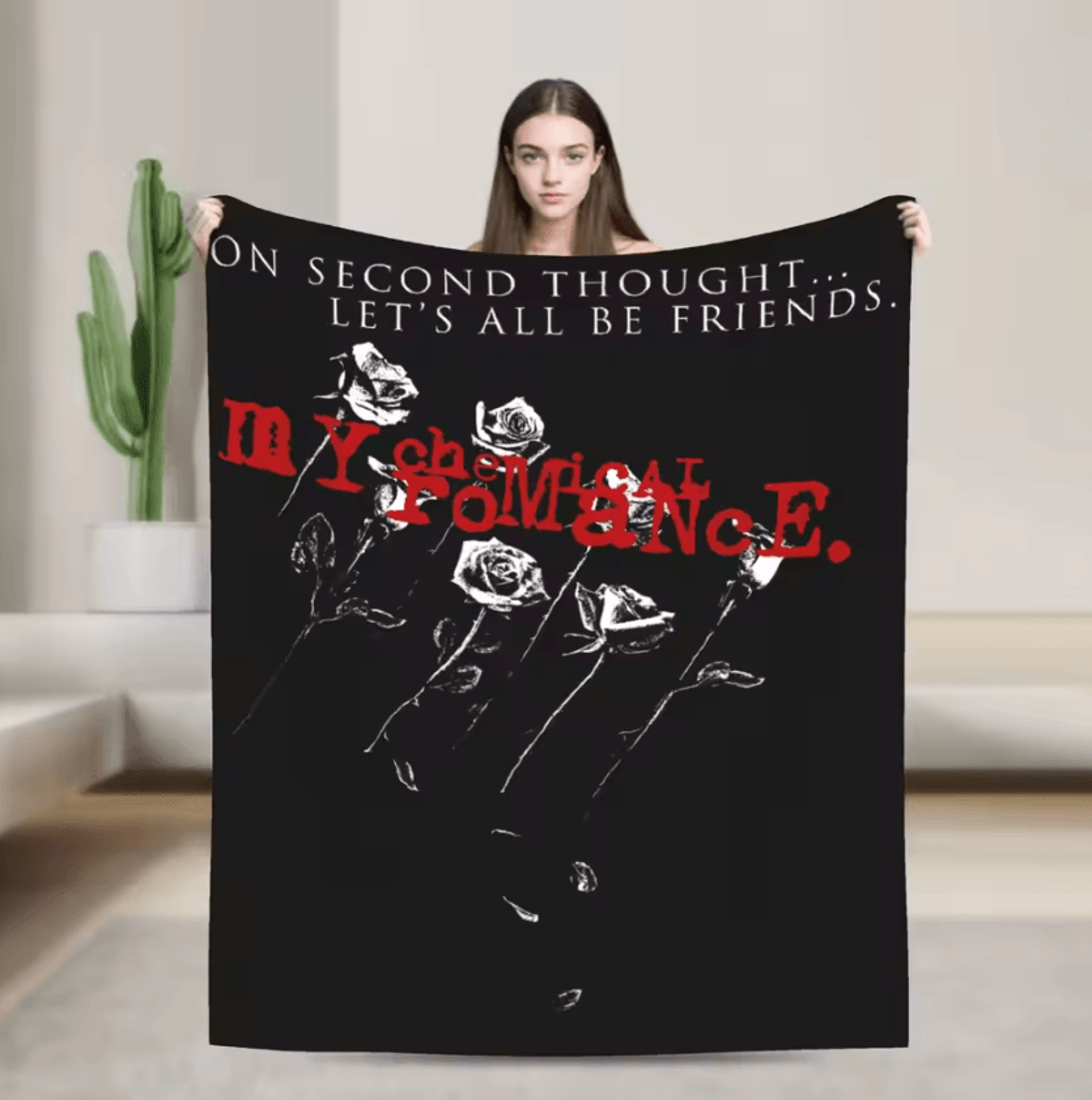 My Chemical Romance Rock Band Flannel Throw Blanket 9