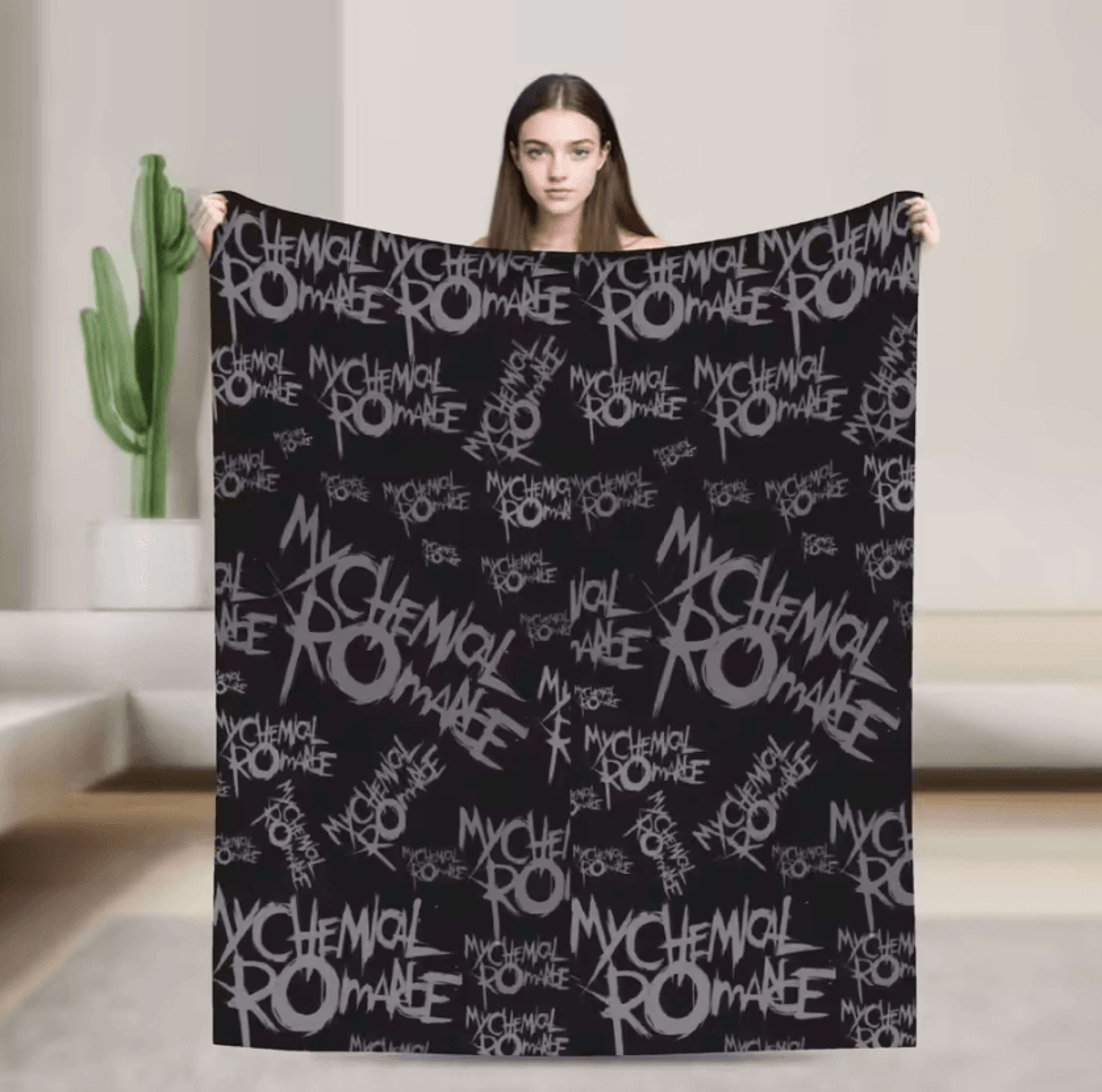 My Chemical Romance Rock Band Flannel Throw Blanket 13