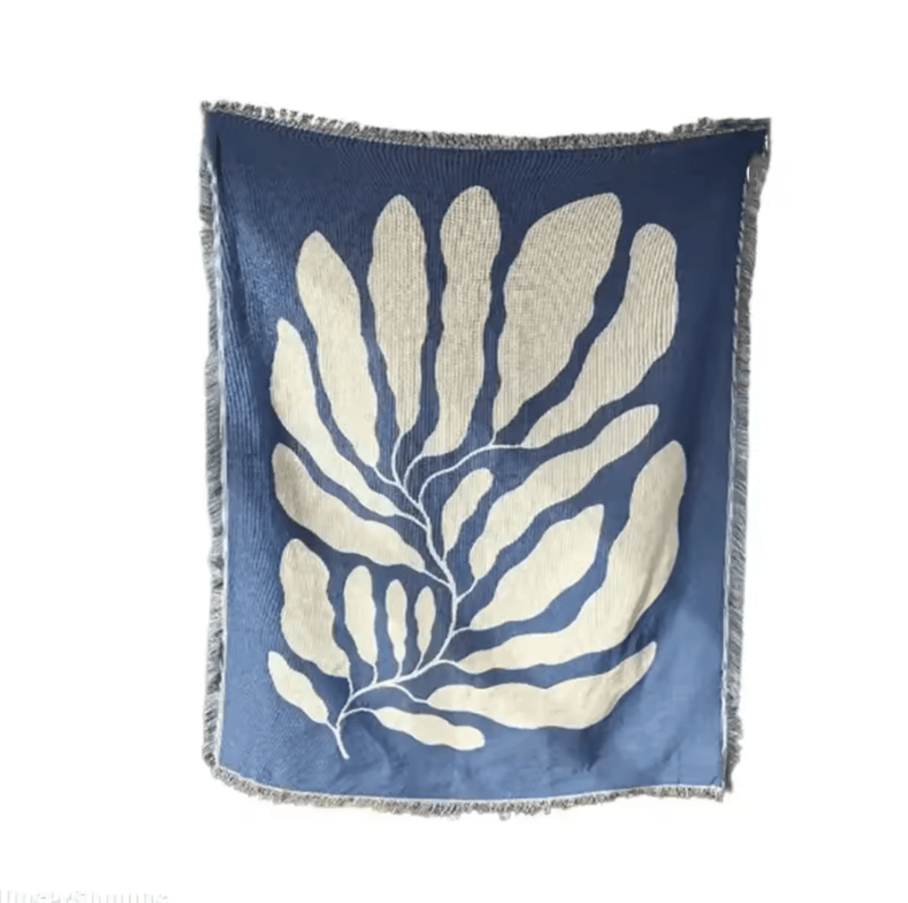Blue American Country Tassel Sofa Throw Blanket 5