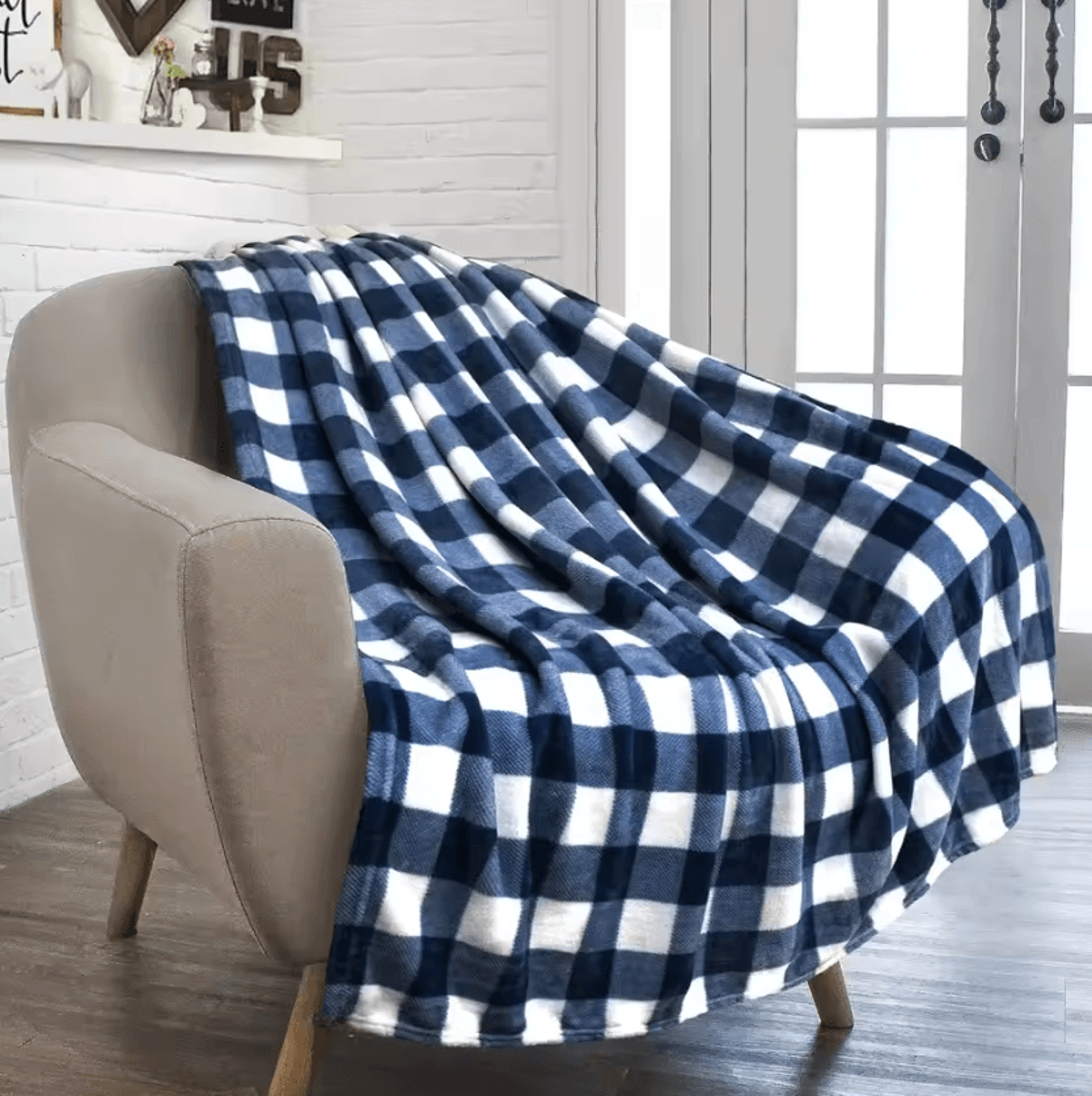 Black And Red Plaid Flannel Throw Blanket 4