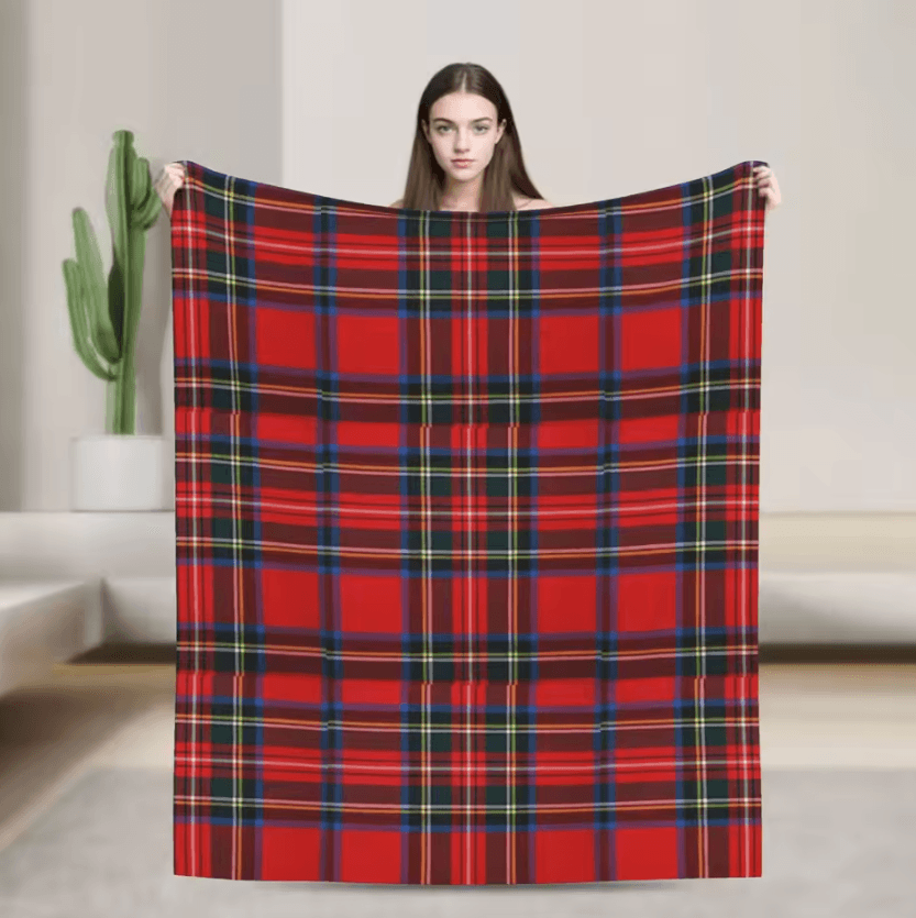 Royal Stewart Tartan Plaid Soft Fleece Throw Blanket 4