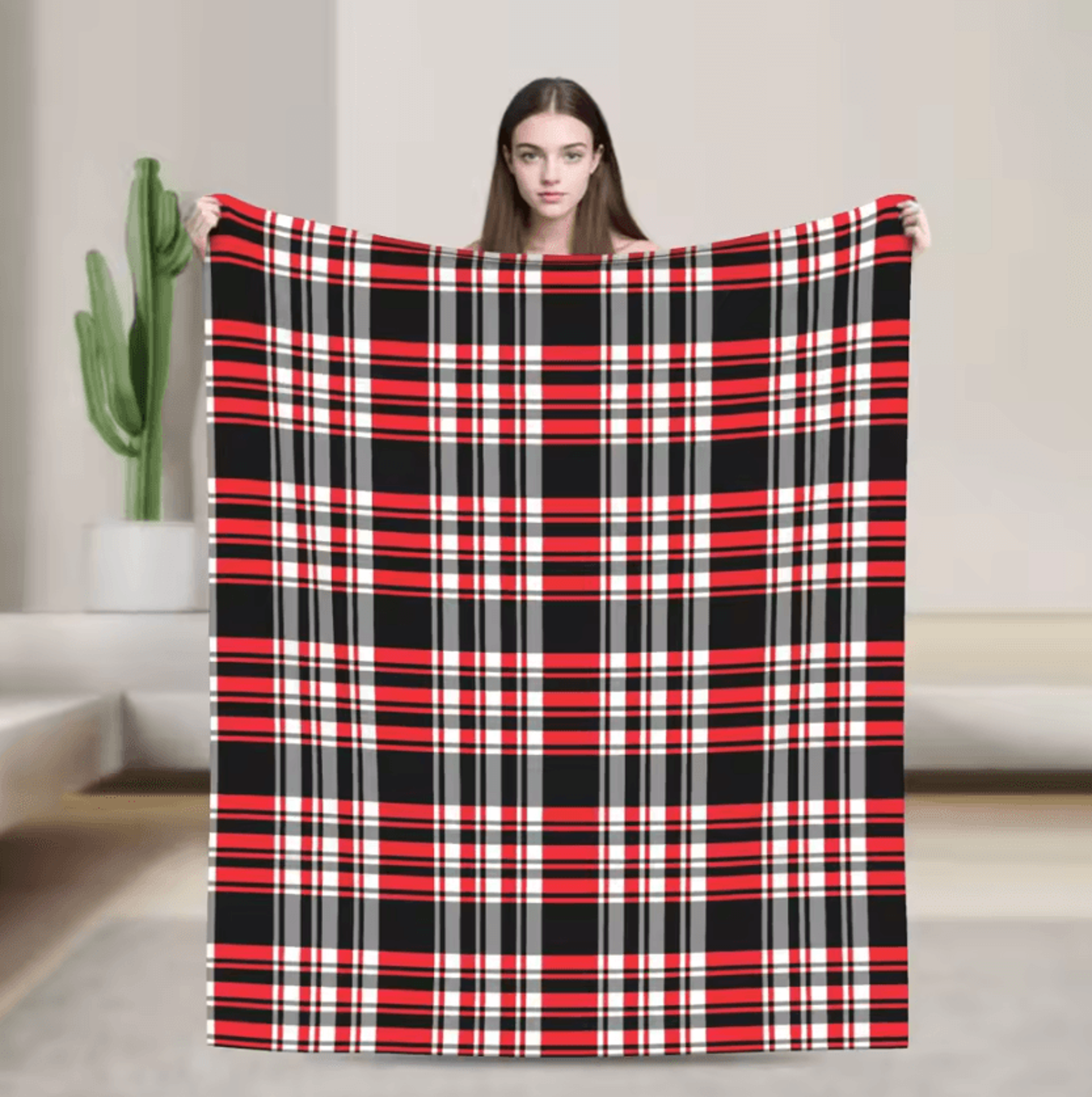 Royal Stewart Tartan Plaid Soft Fleece Throw Blanket 11