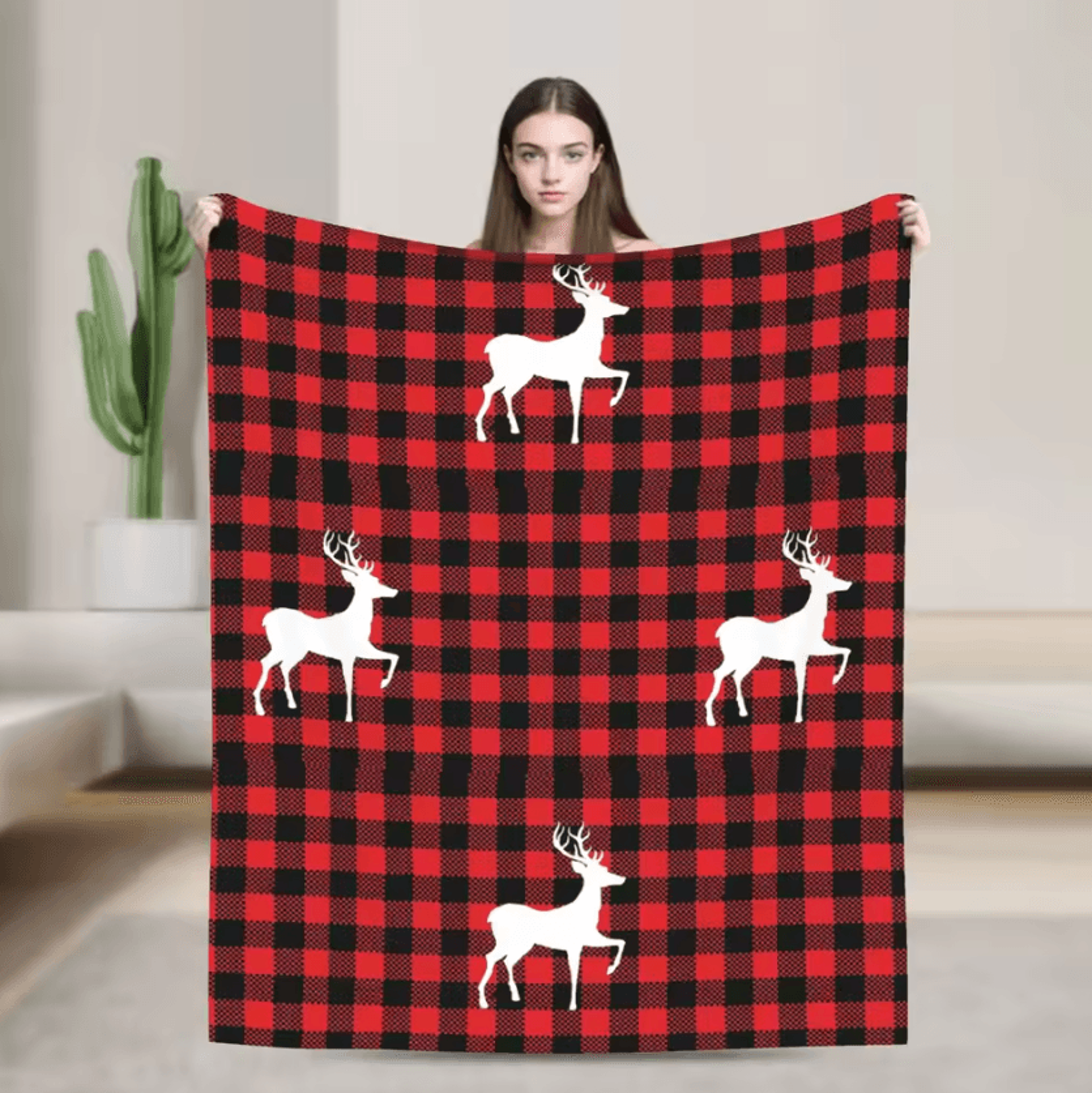 Royal Stewart Tartan Plaid Soft Fleece Throw Blanket 18