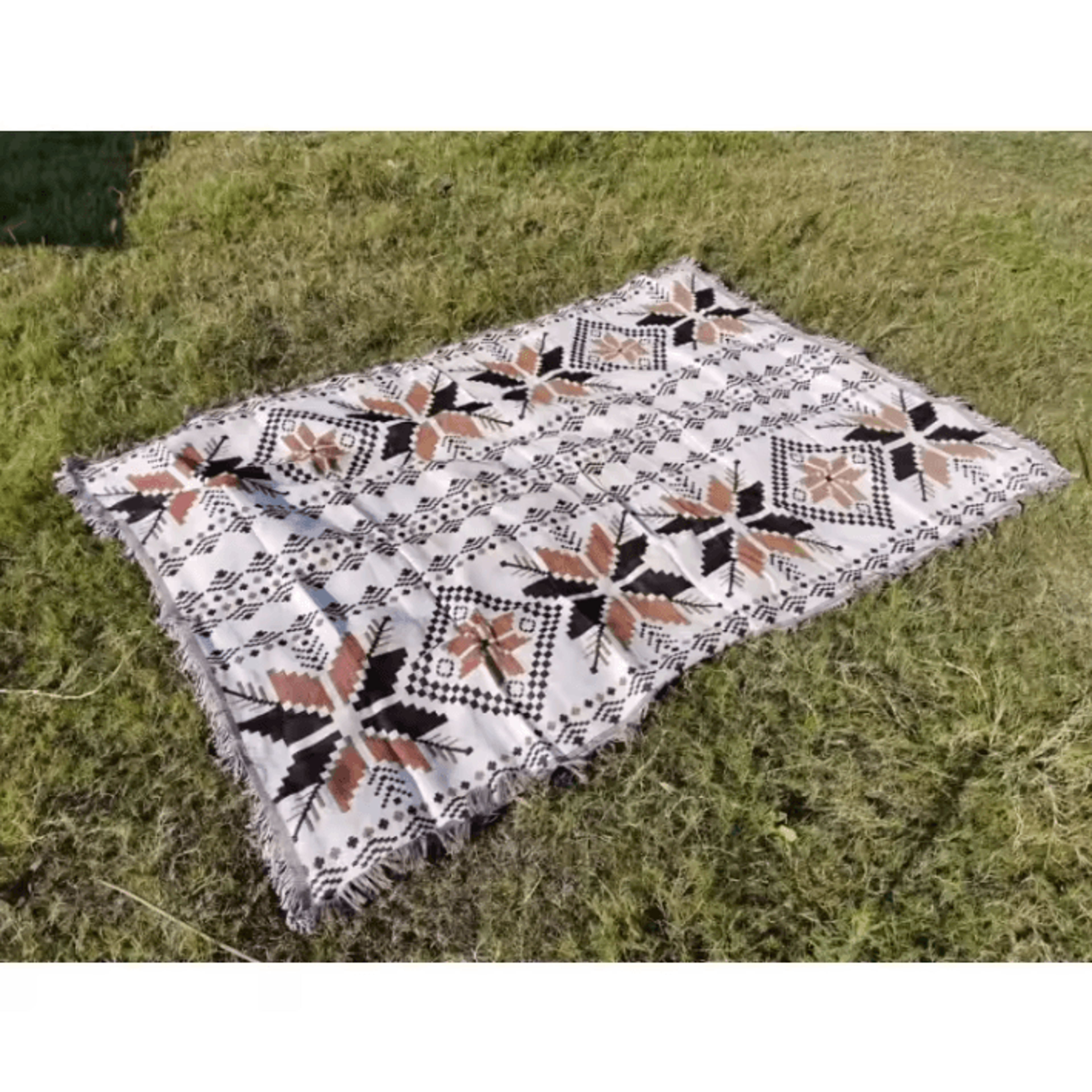 Bohemian Woven Camping Throw Blanket 3