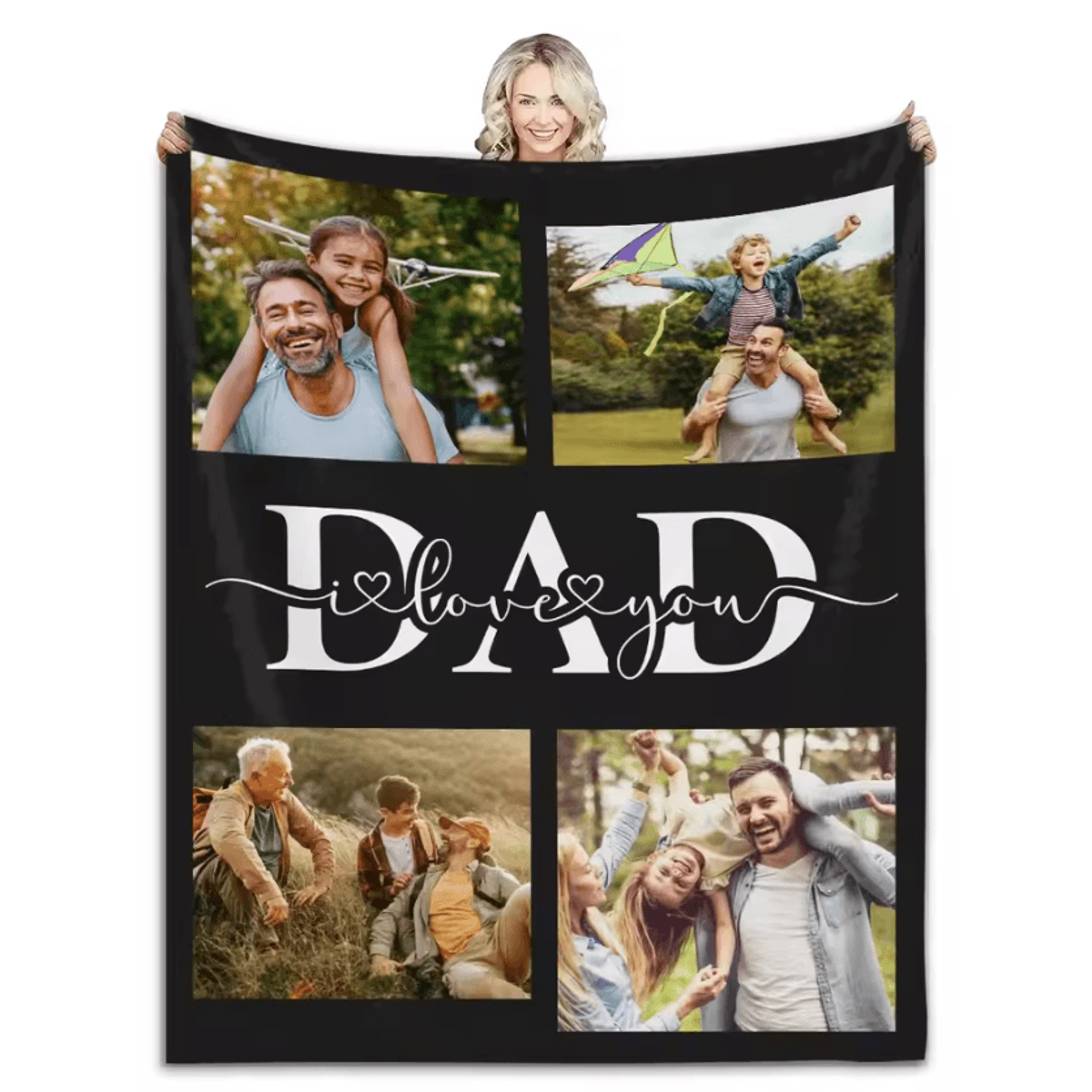 Personalized Photo Blanket For Dad 4