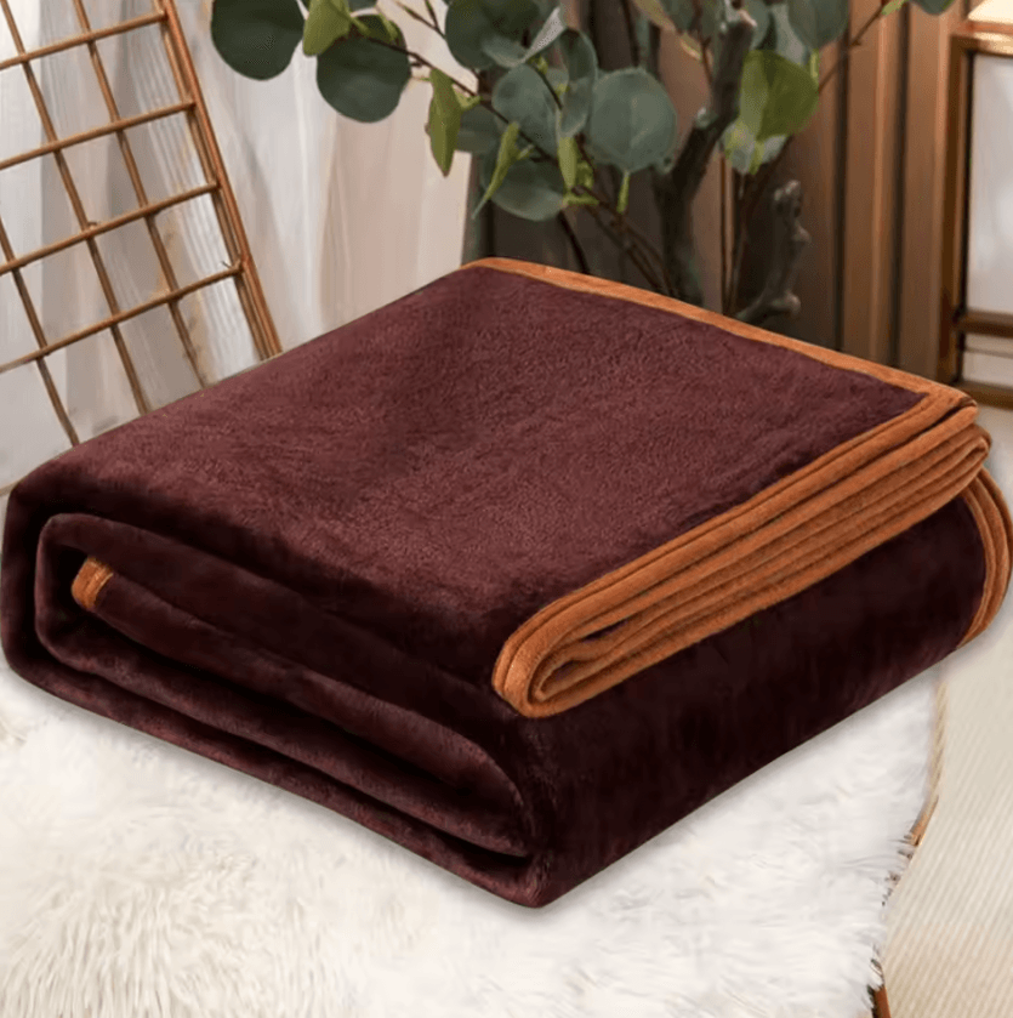 Solid Coral Fleece Soft Warm Throw Blanket 11