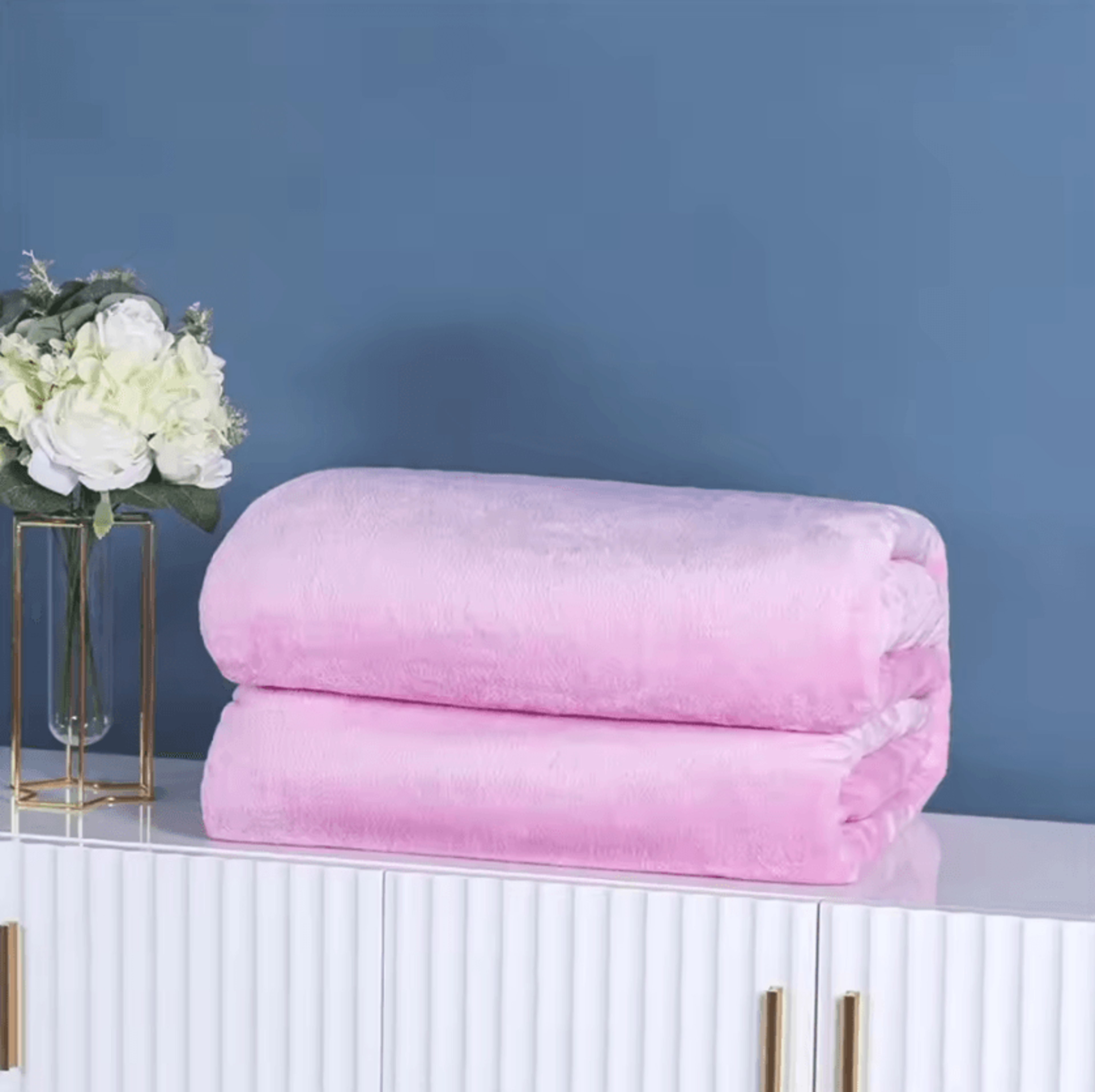 Solid Color Coral Fleece Office Nap Blanket 7