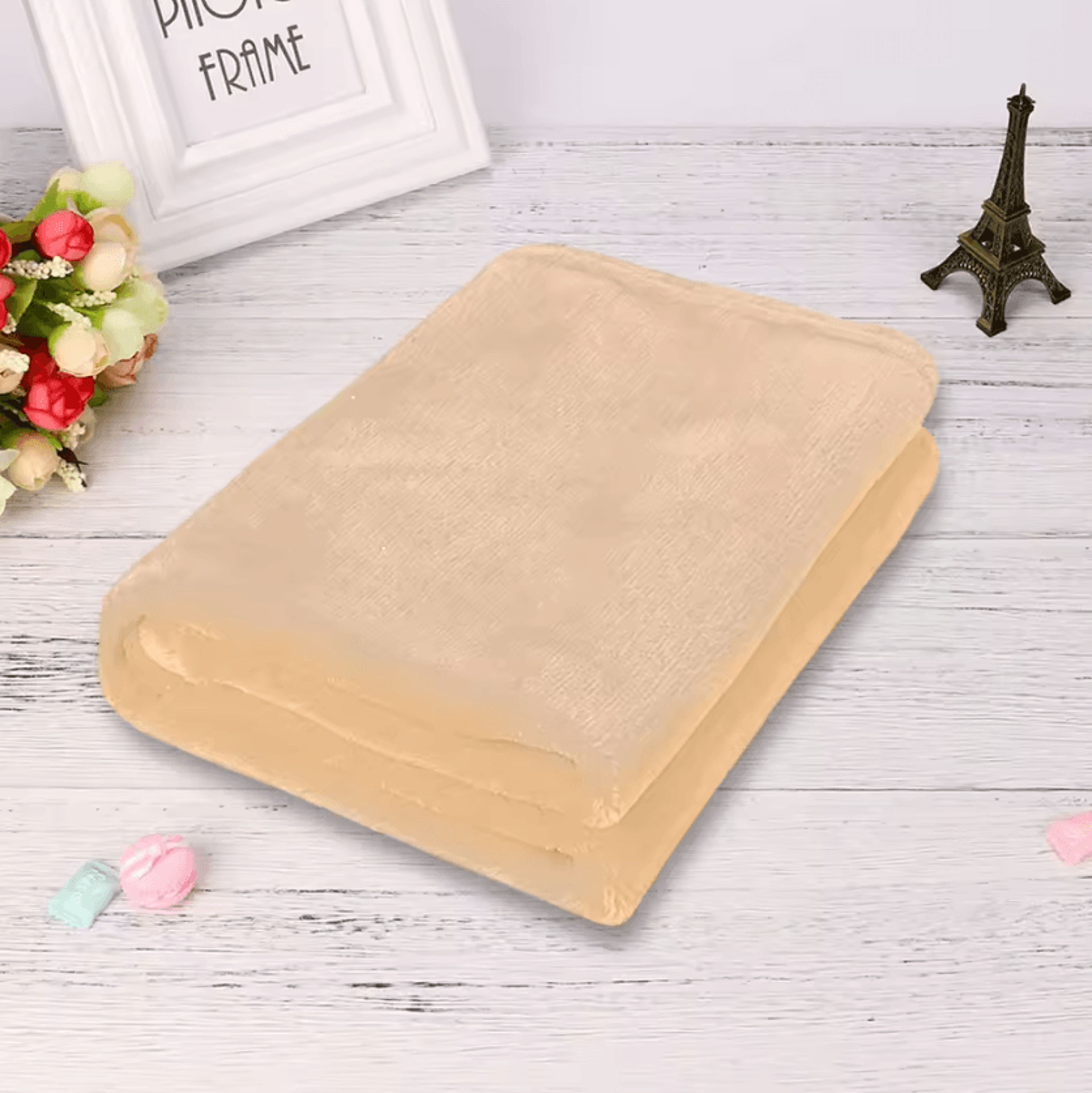 Solid Micro Plush Coral Fleece Throw Blanket 10