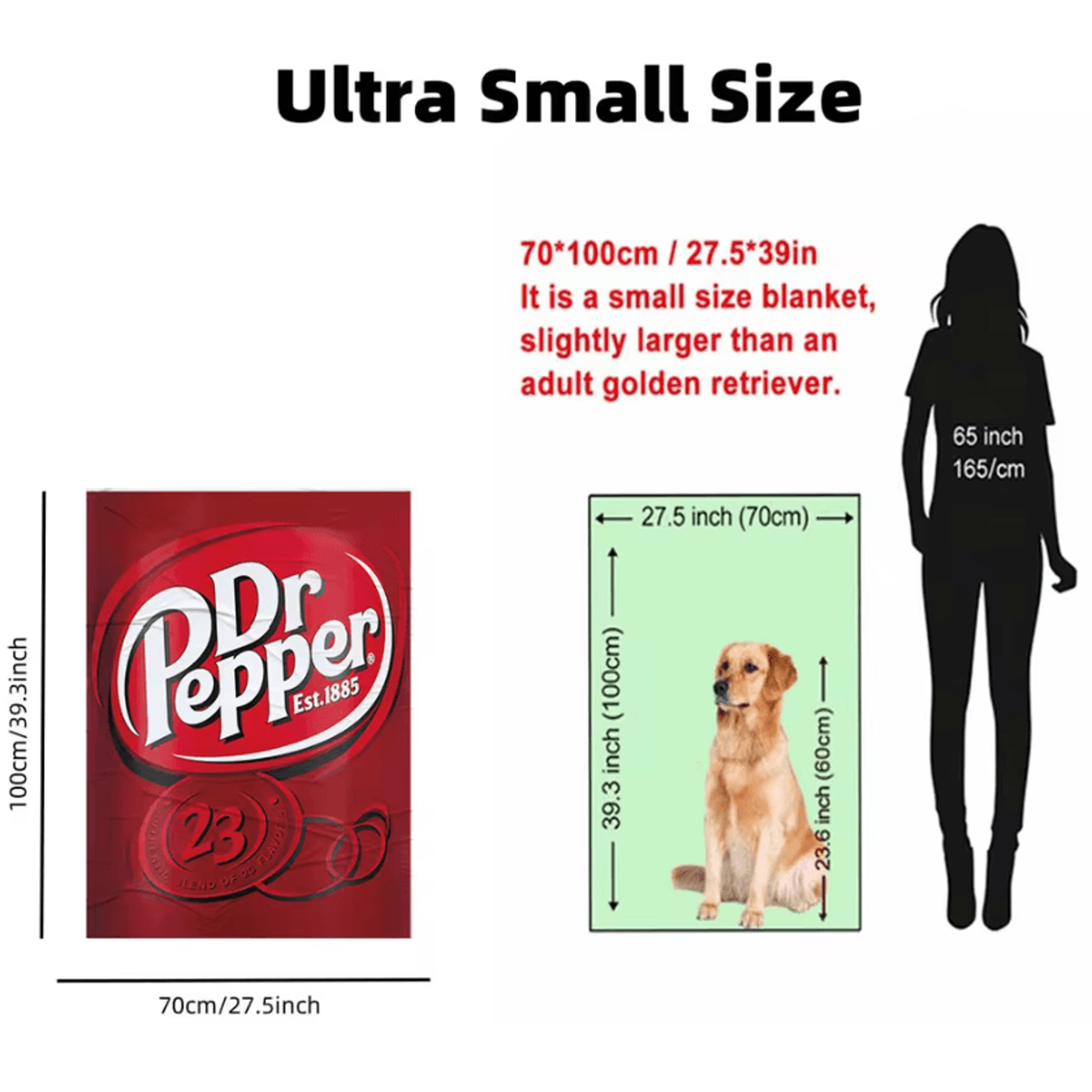 Dr Pepper Soft Flannel Throw Blanket 3