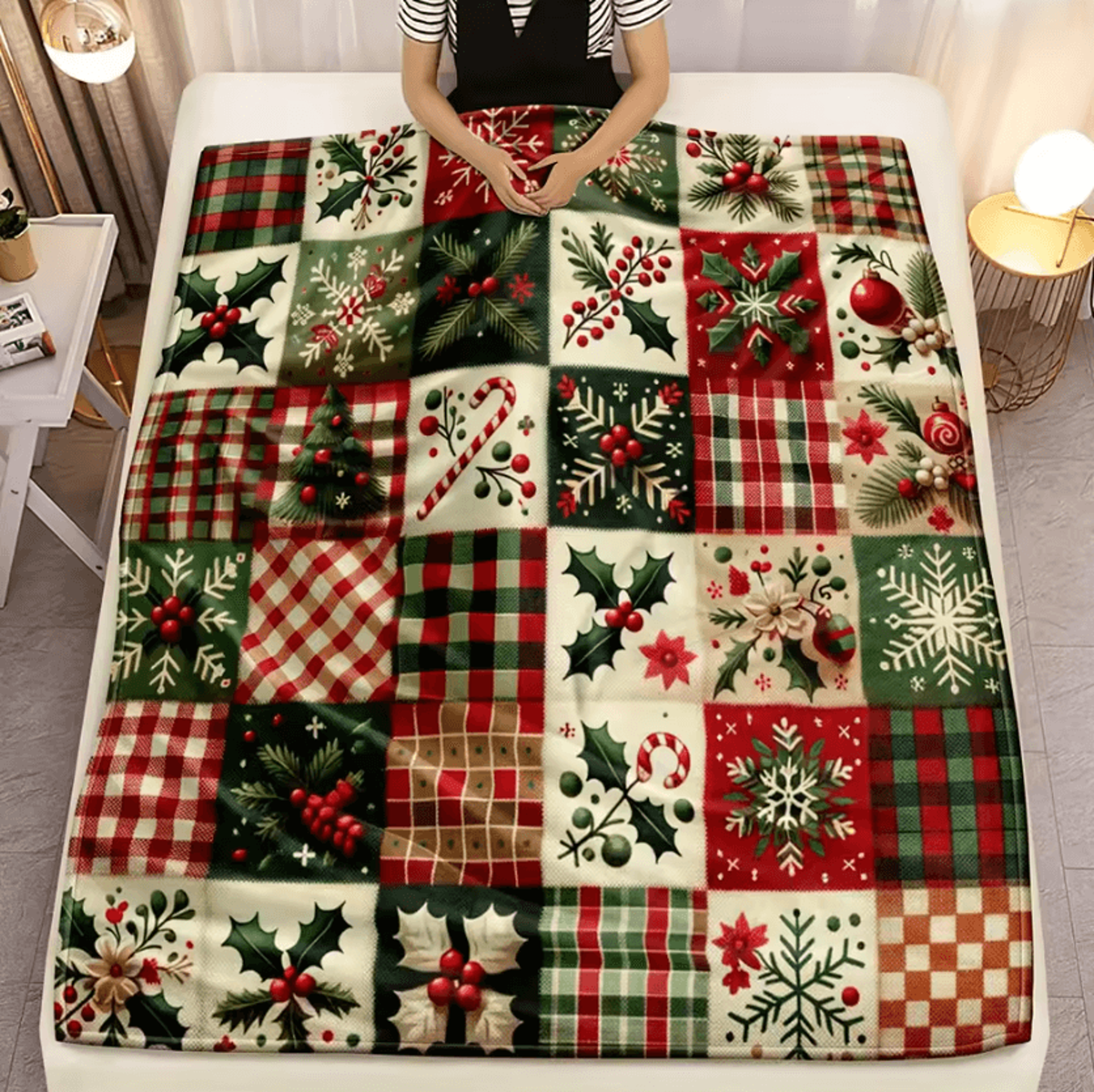 Plaid Candy Soft Microfiber Throw Blanket 5