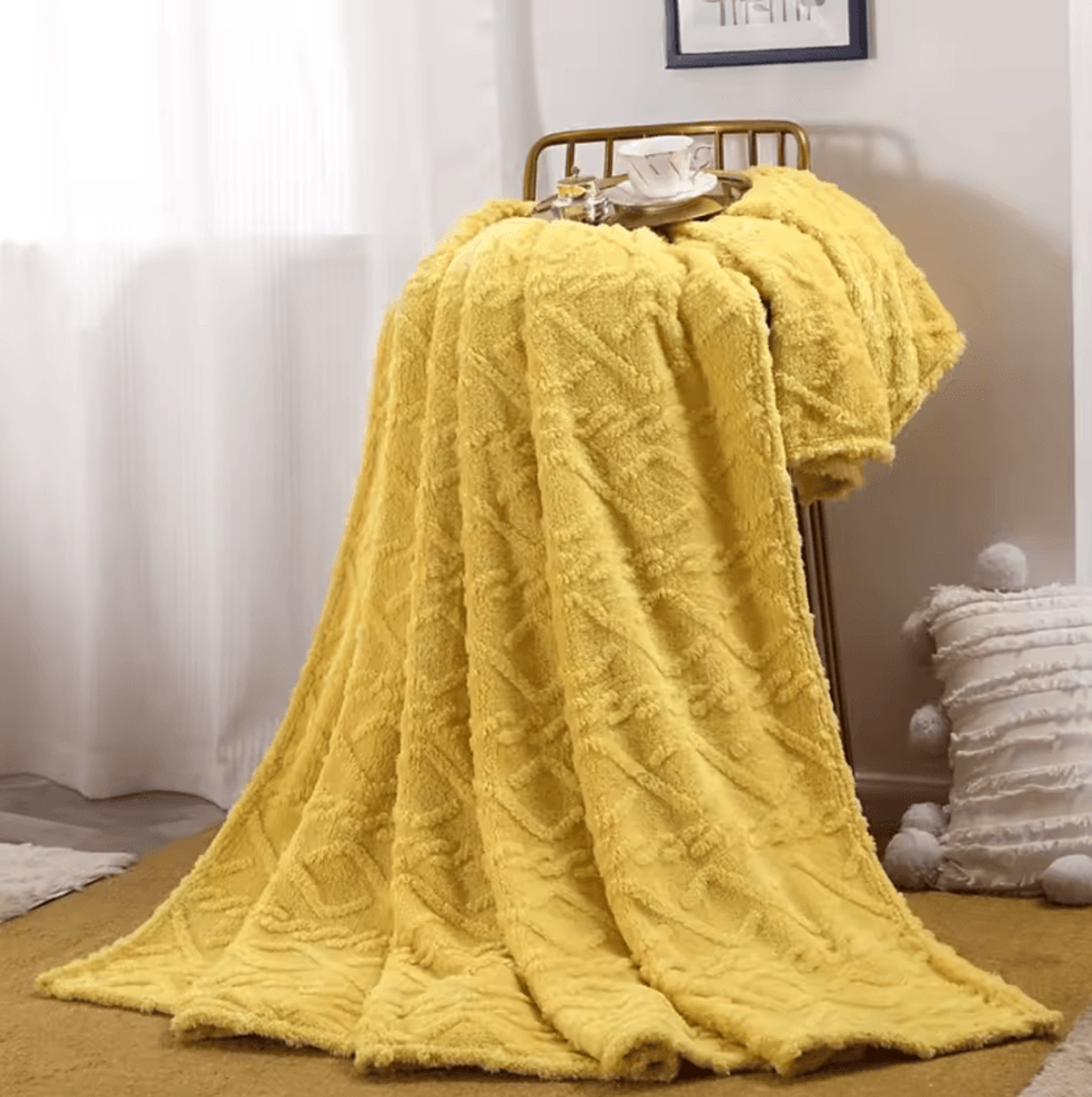 Embossed Plush Flannel Throw Blanket 6