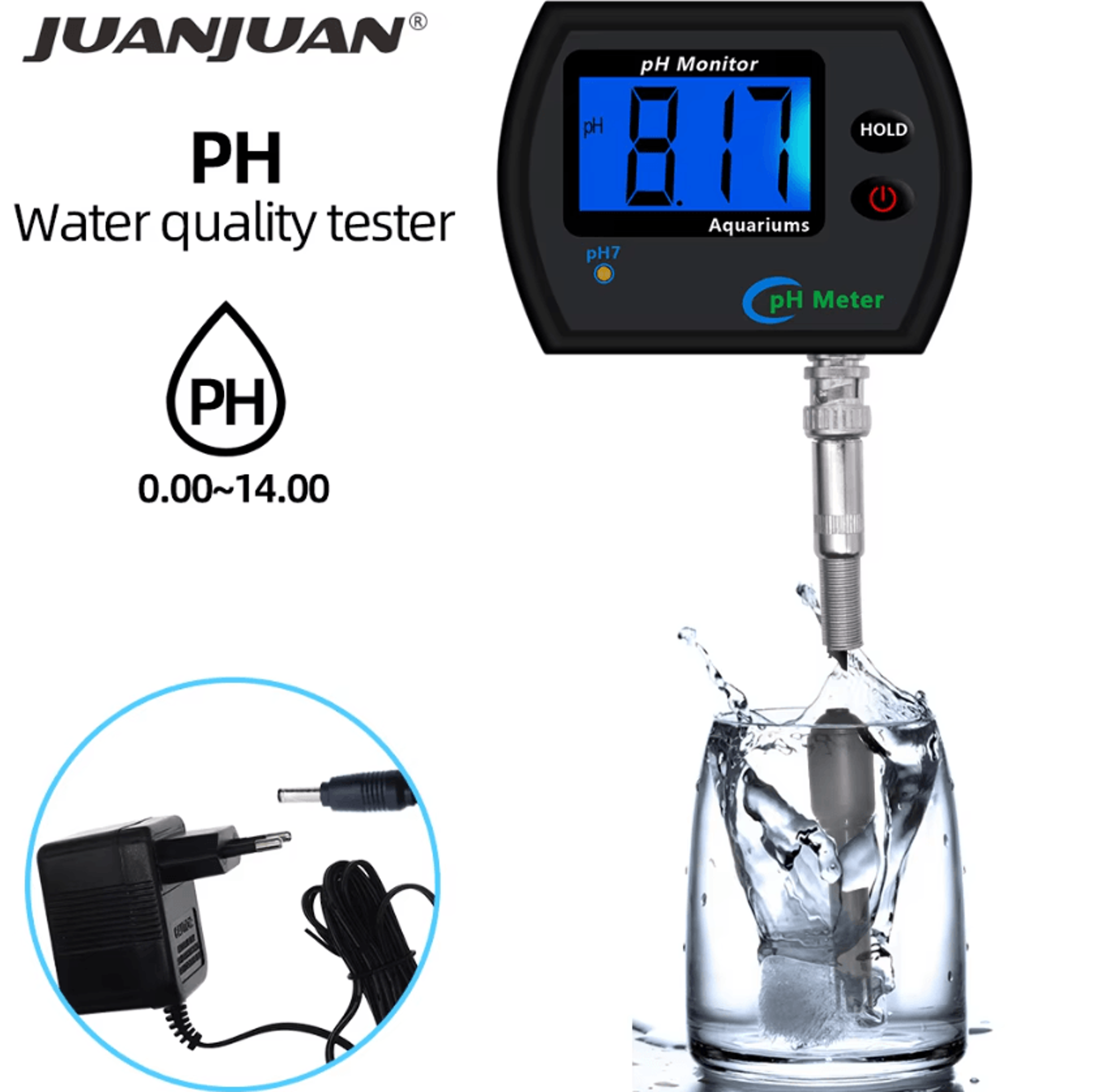 digital aquarium ph monitor with continuous water quality testing