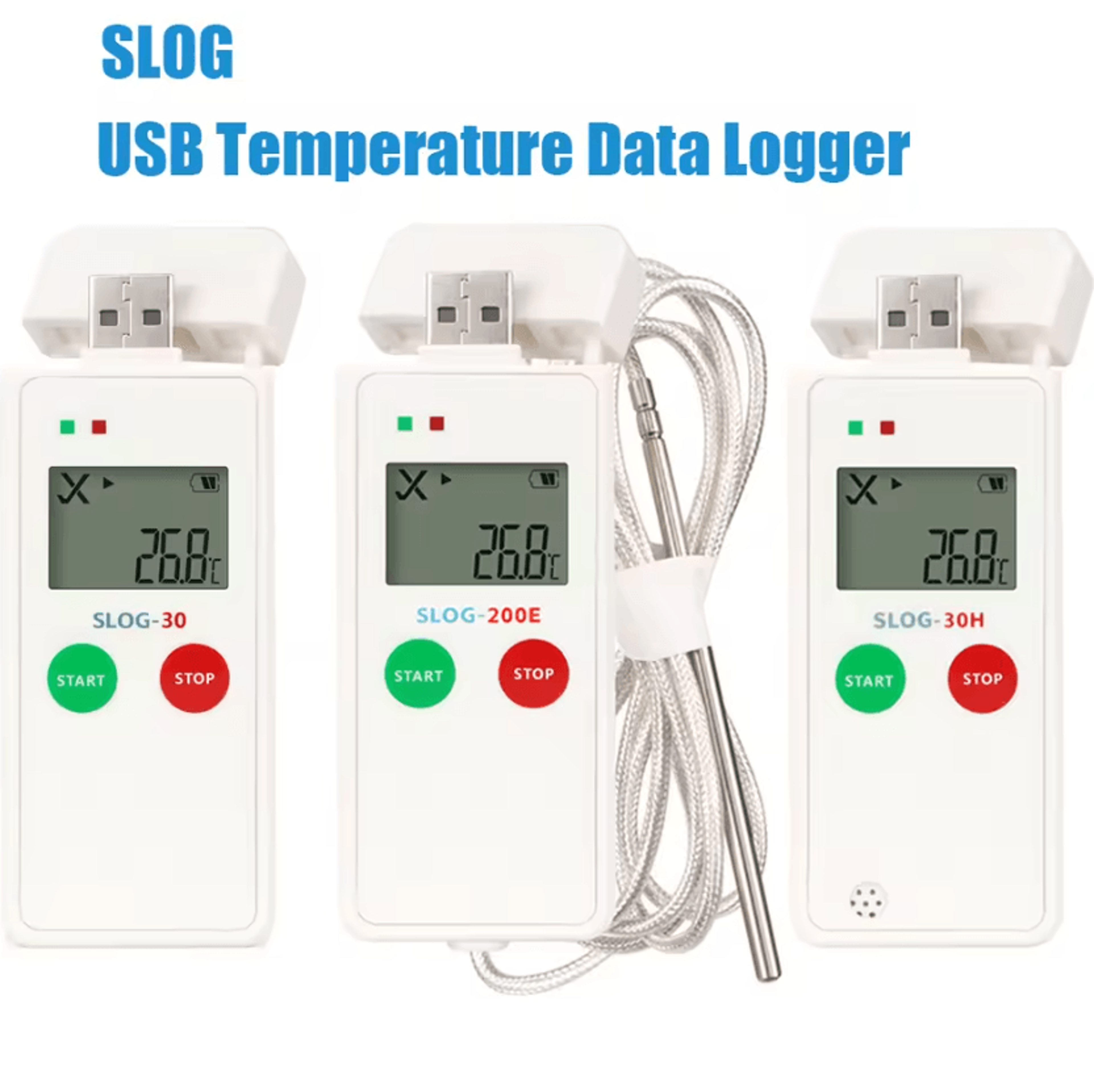 65000 point usb temperature data logger with high precision ntc sensor