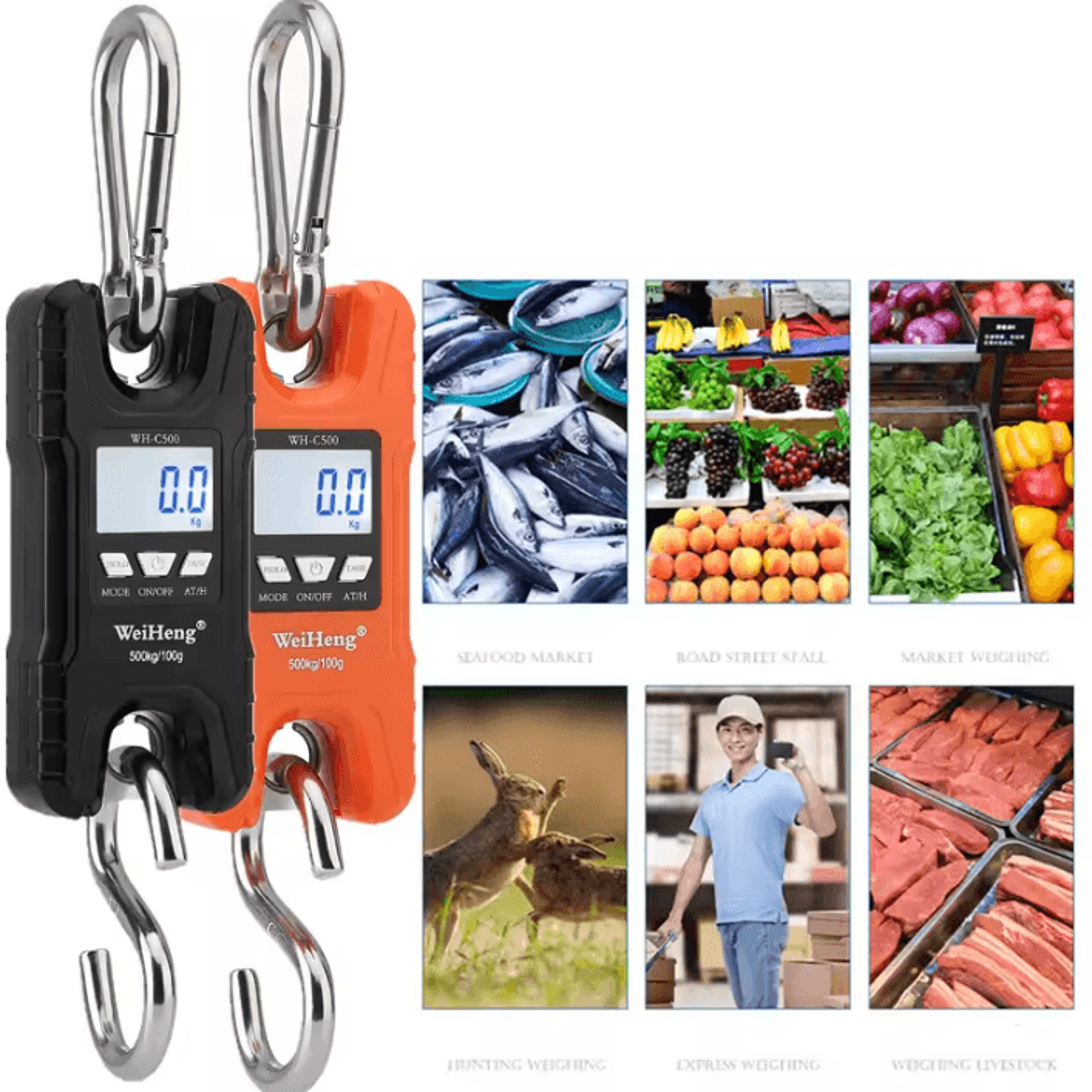 150kg 200kg 500kg heavy duty digital crane scale with hanging hook