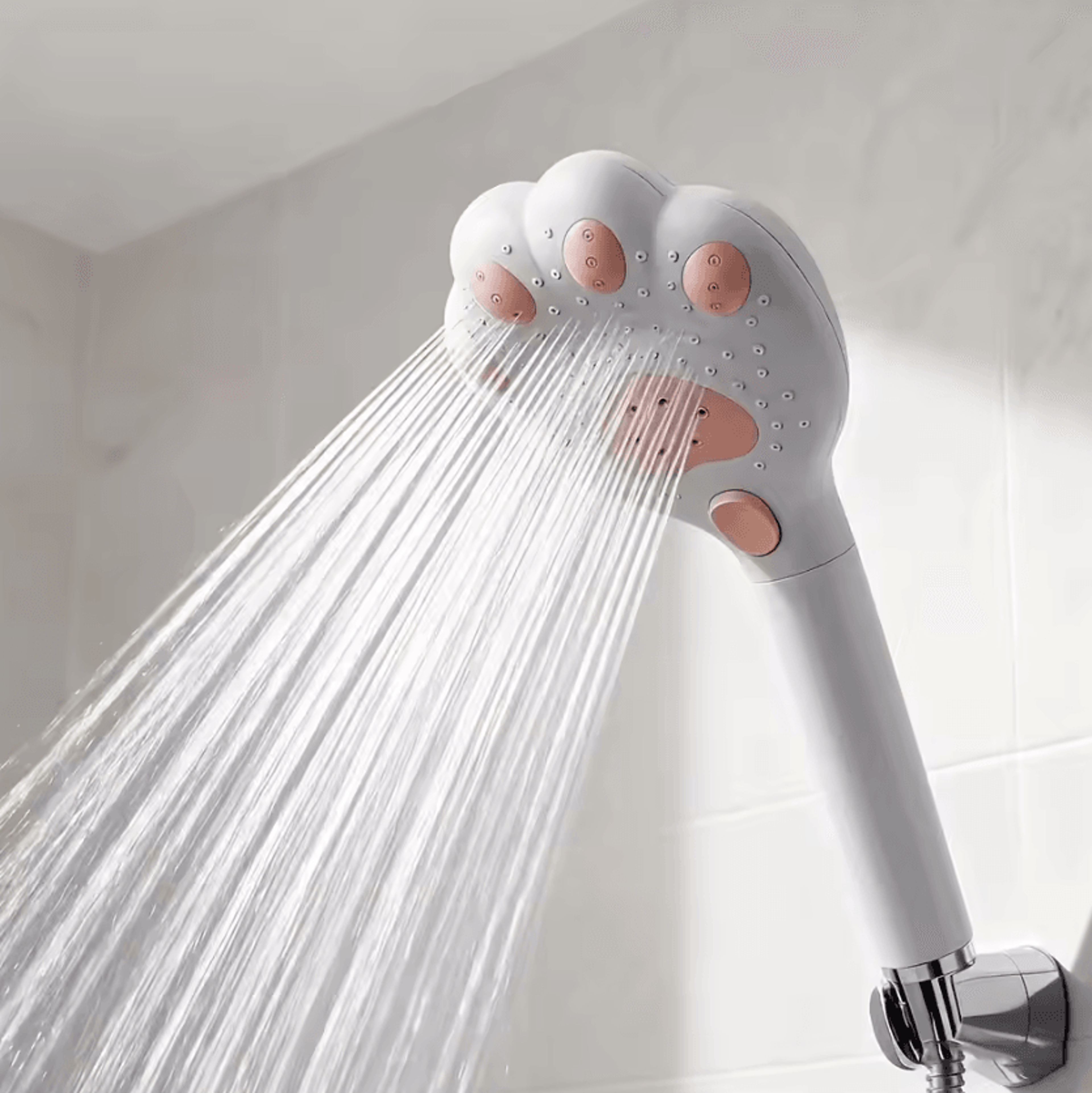 cute cat paw high pressure filter shower head