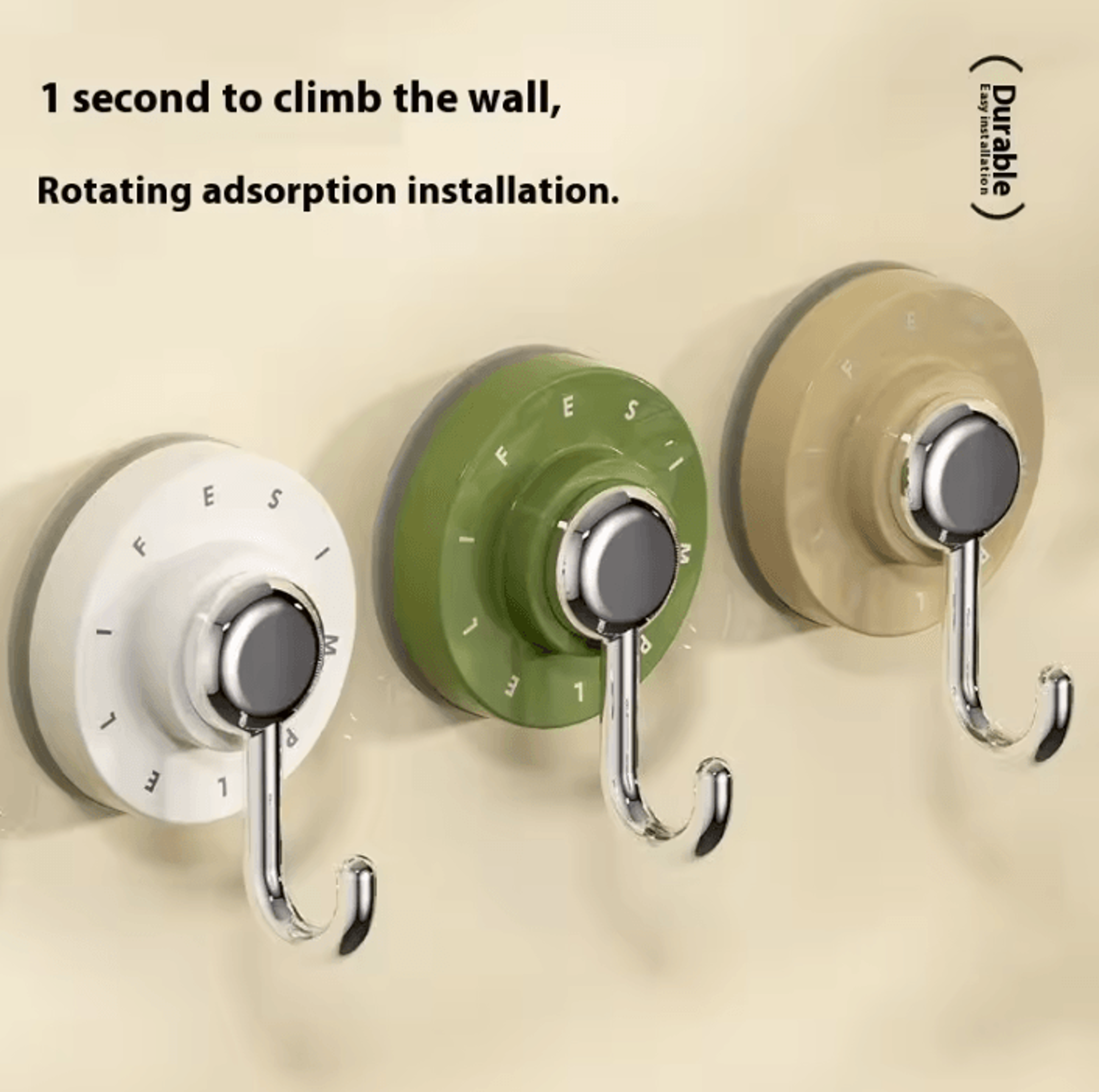 rotating suction cup storage hook