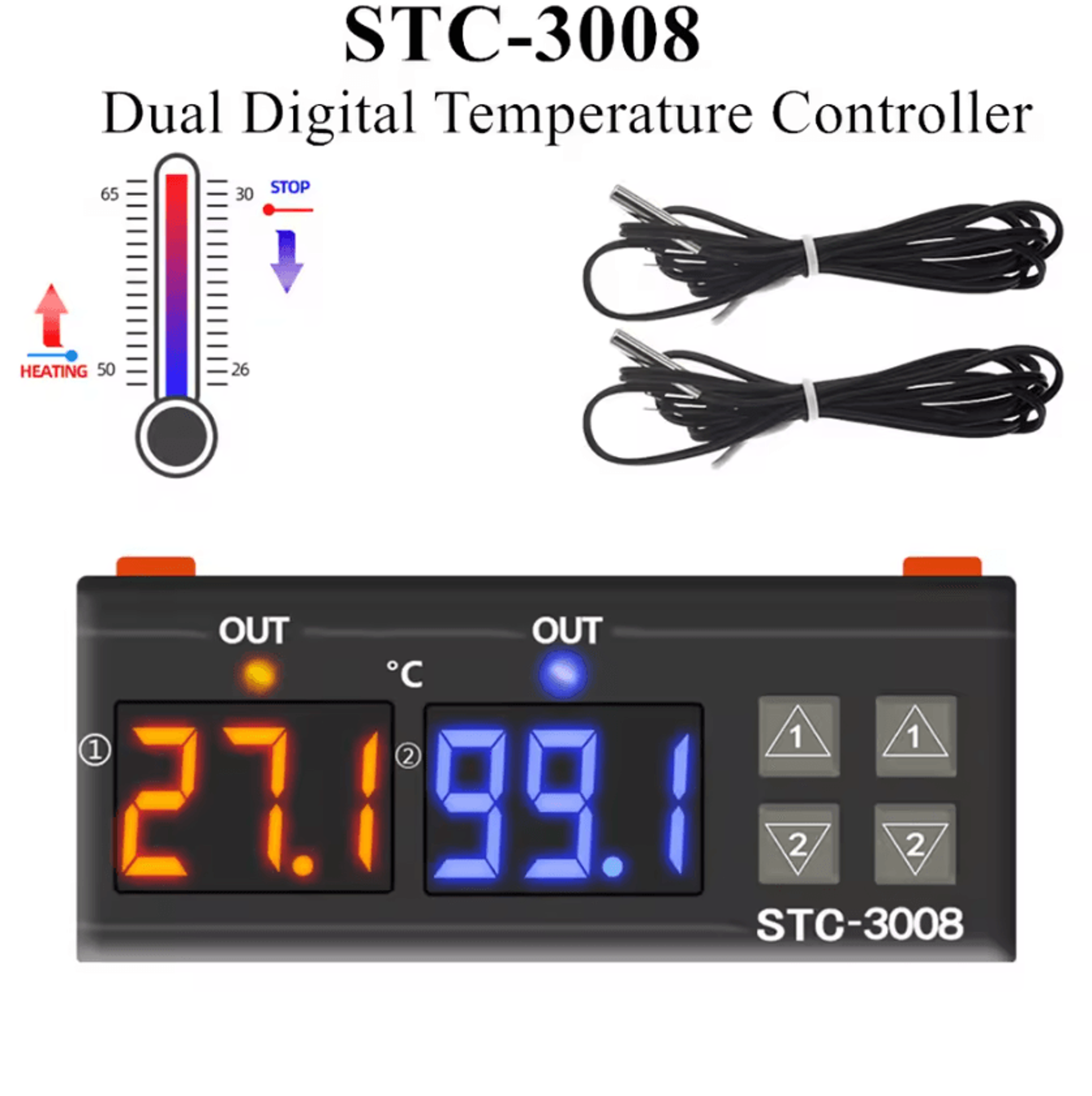 stc-3008 dual digital heating and cooling temperature controller