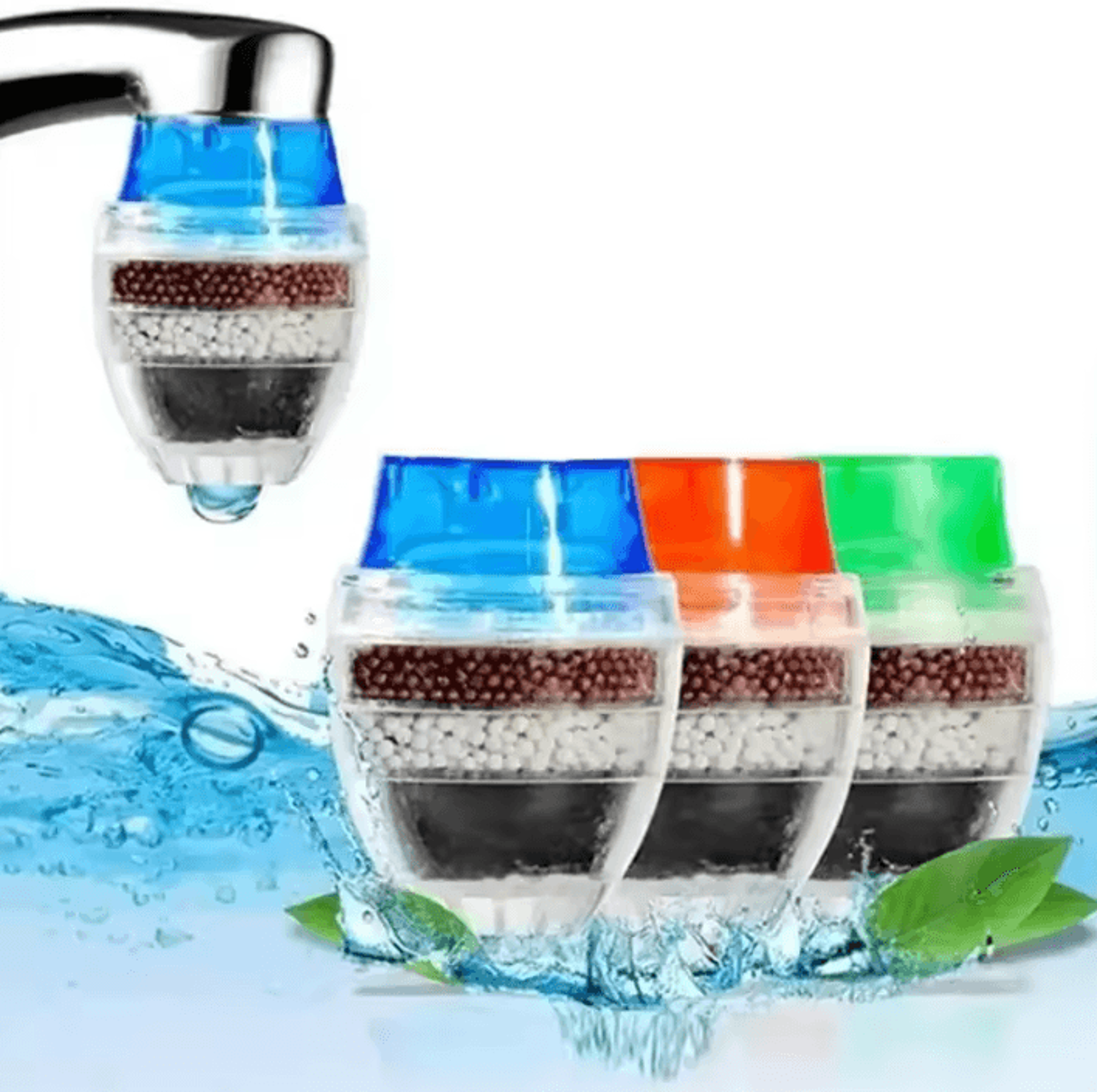 activated carbon kitchen faucet filter with water saving nozzle